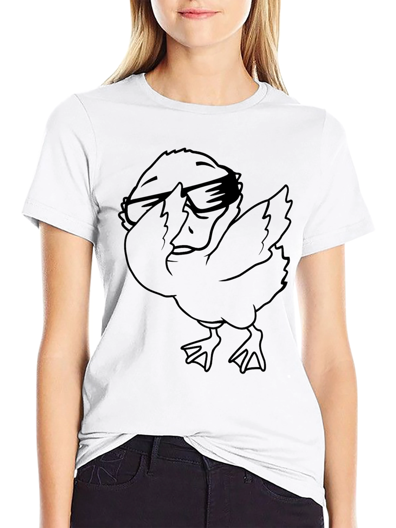 Dabbing Duck Graphic Tee - Cool and Funny