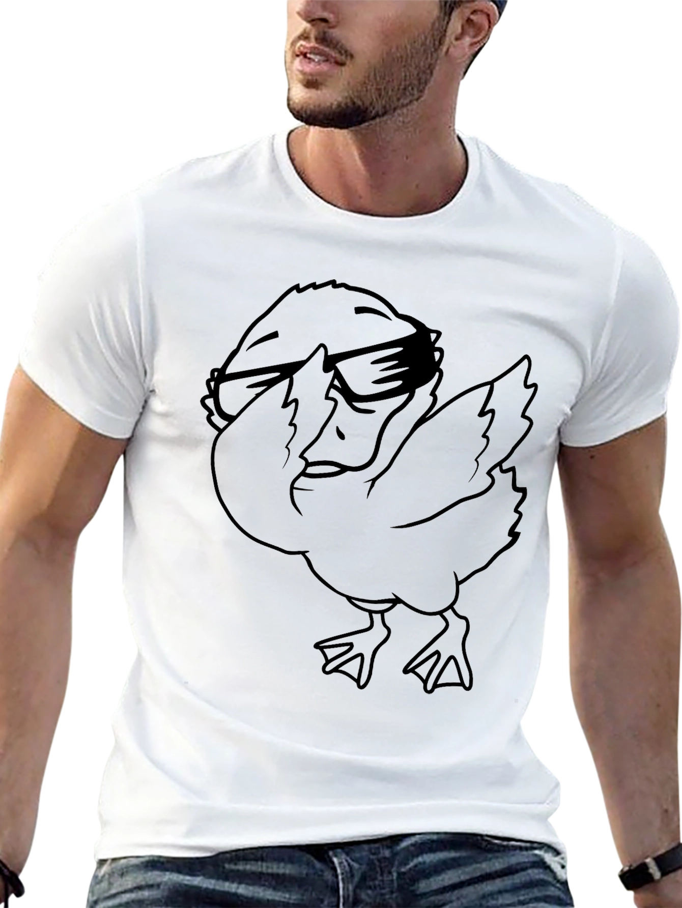 Dabbing Duck Graphic Tee - Cool and Funny
