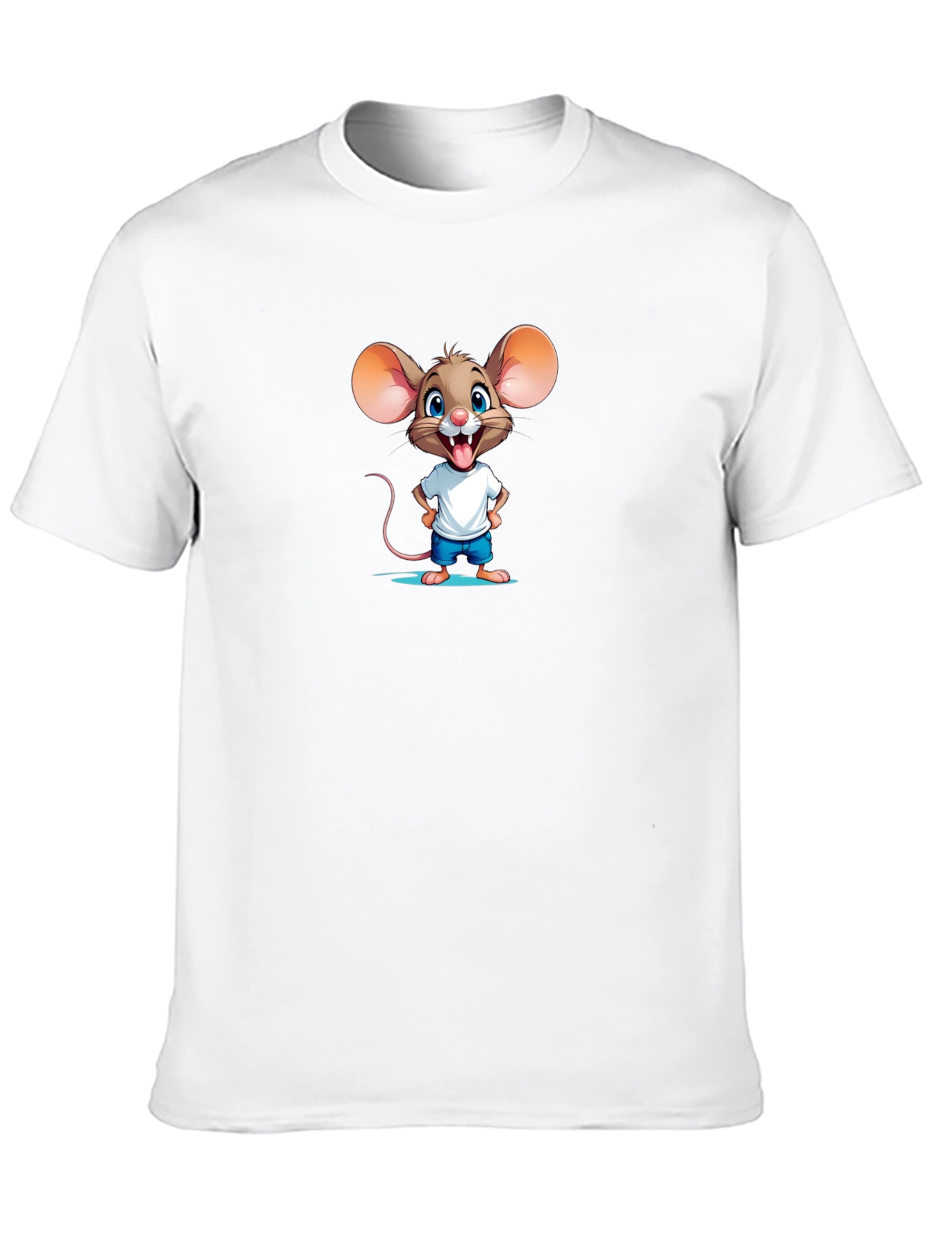 Cartoon Mouse Graphic Tee - Funny & Cute