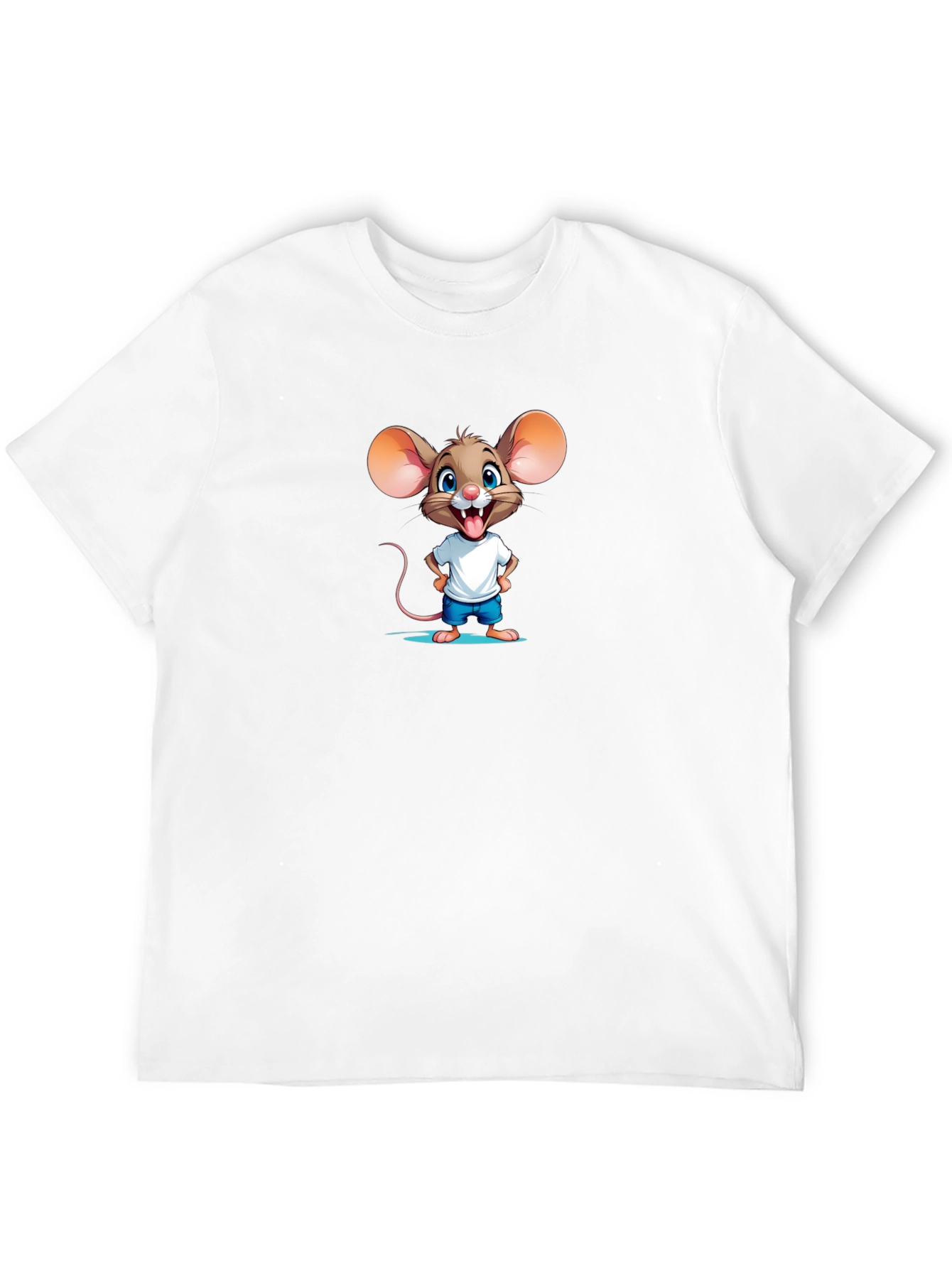 Cartoon Mouse Graphic Tee - Funny & Cute