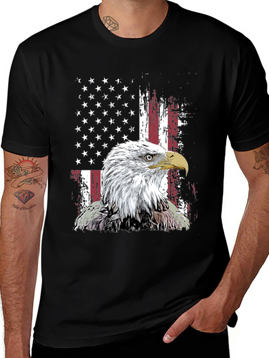 Patriotic Eagle USA Flag Graphic Tee