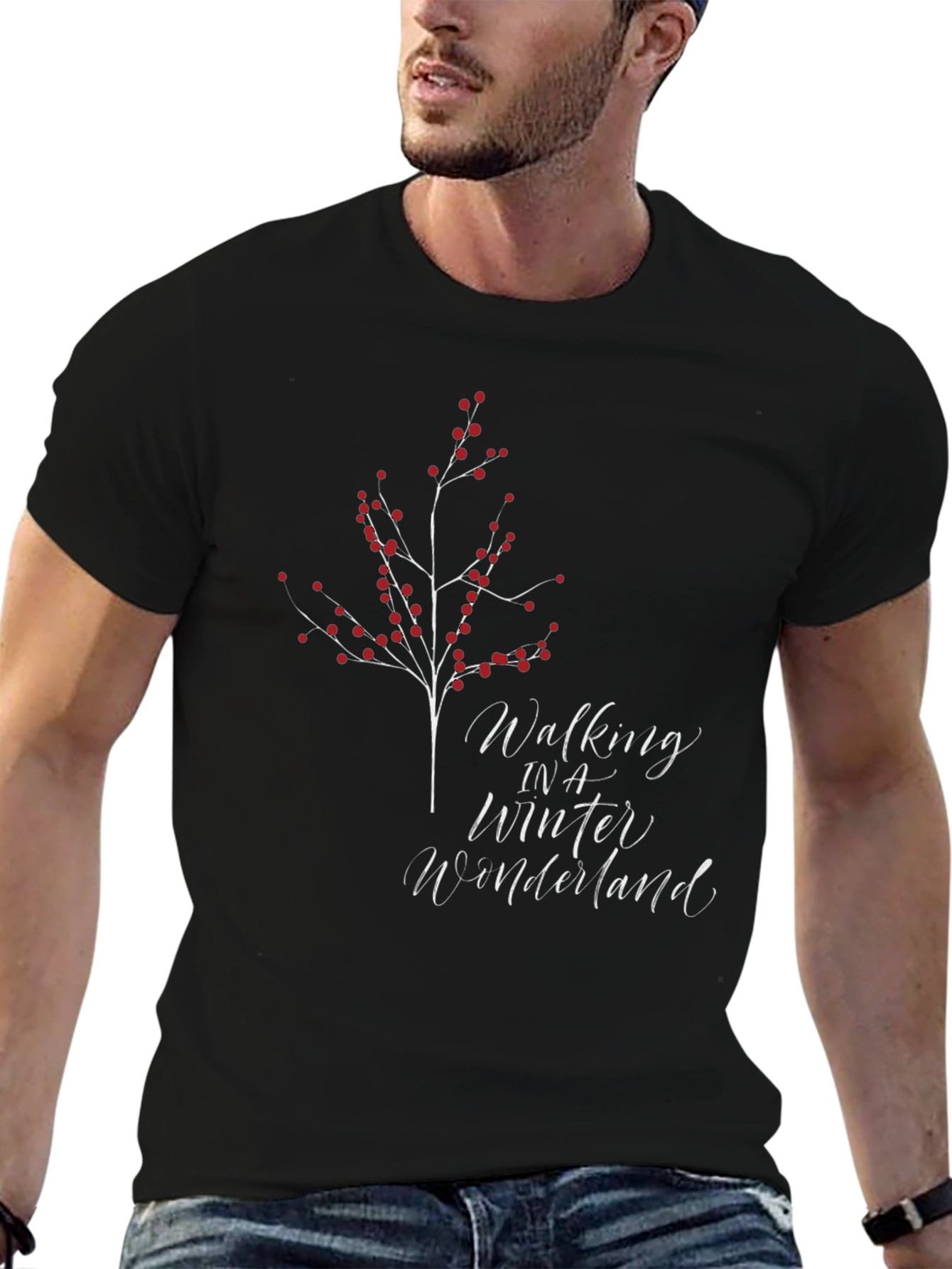 Winter Wonderland Graphic Tee - Black