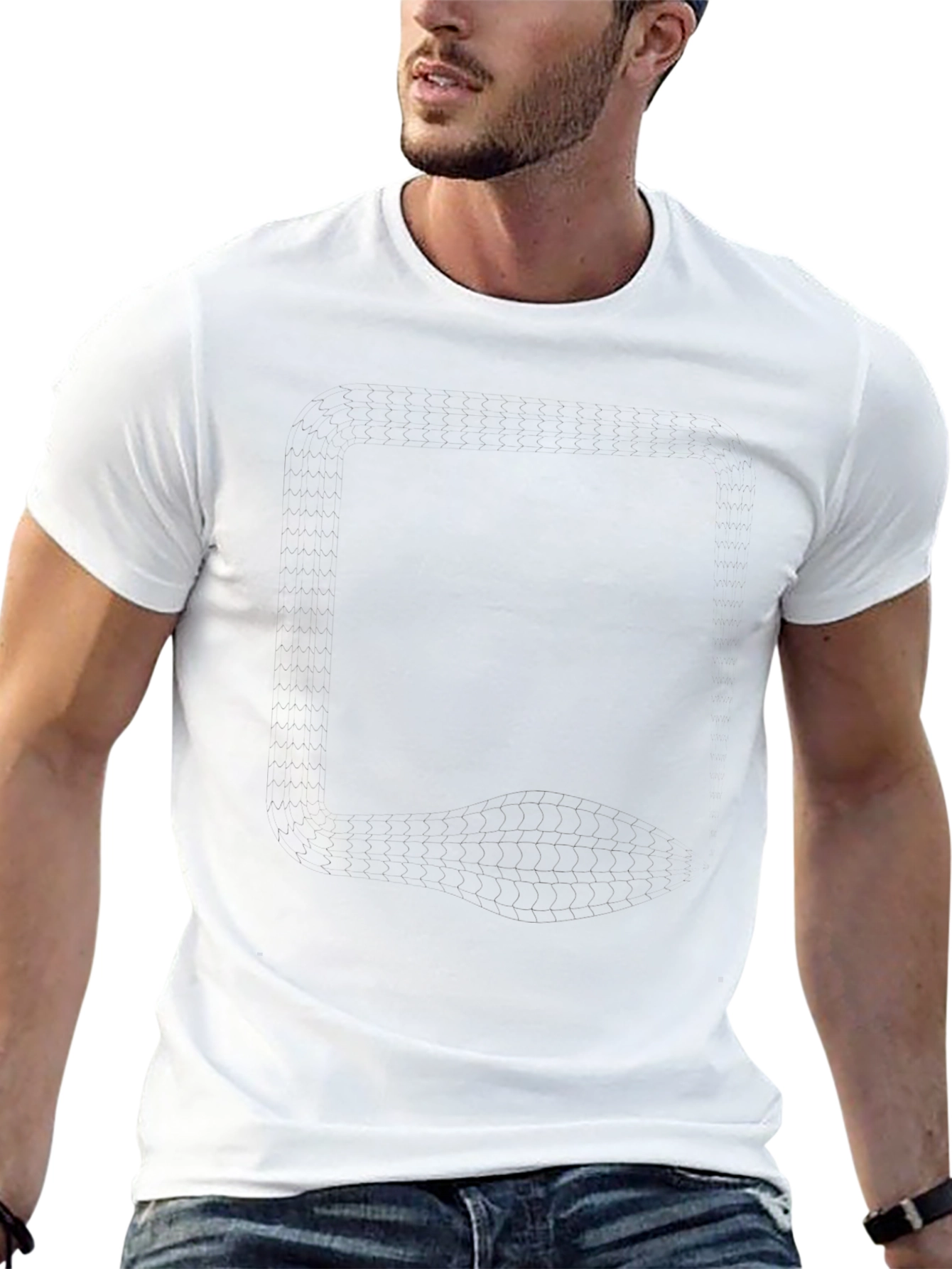 Mens Solid Black Crew Neck T-Shirt
