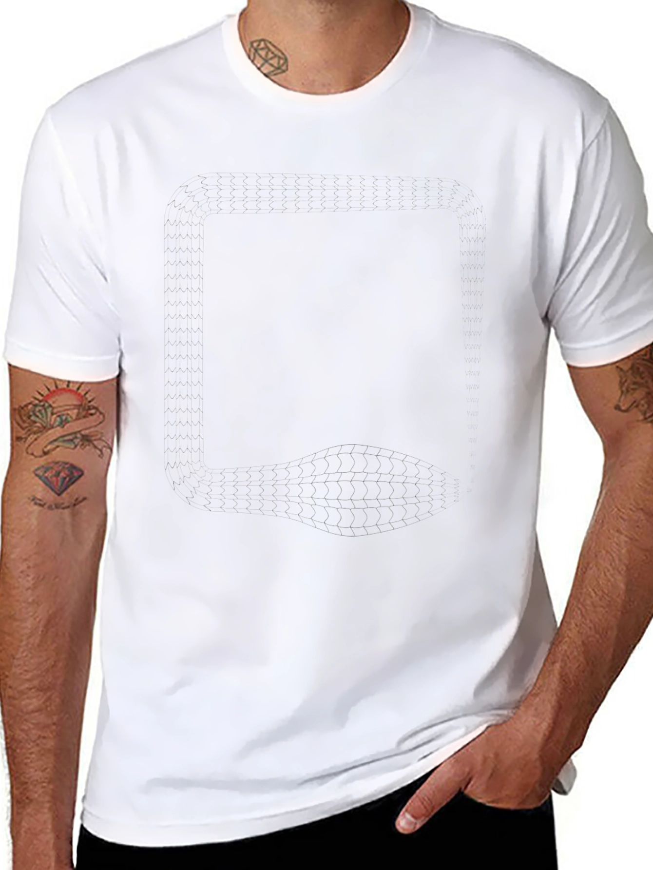 Mens Solid Black Crew Neck T-Shirt