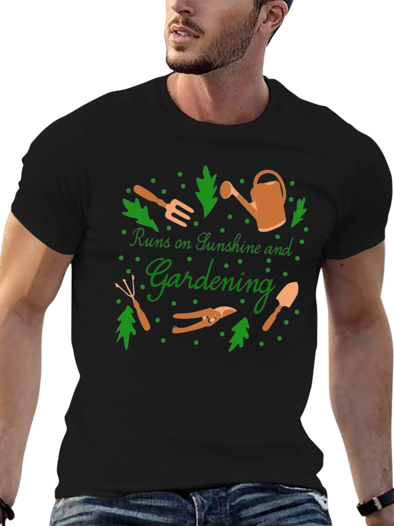 Gardening Lover T-Shirt: Runs on Sunshine and Gardening