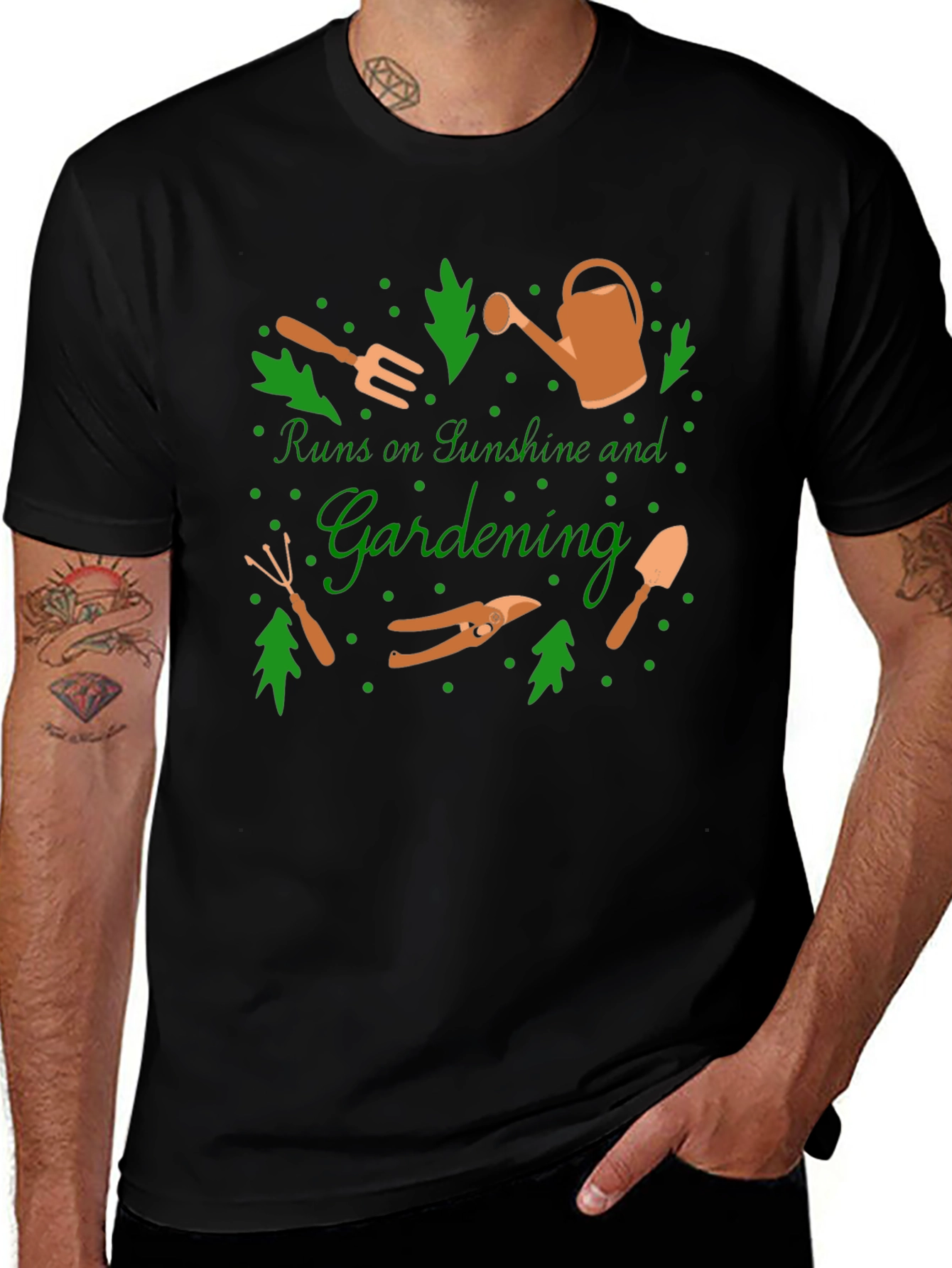 Gardening Lover T-Shirt: Runs on Sunshine and Gardening