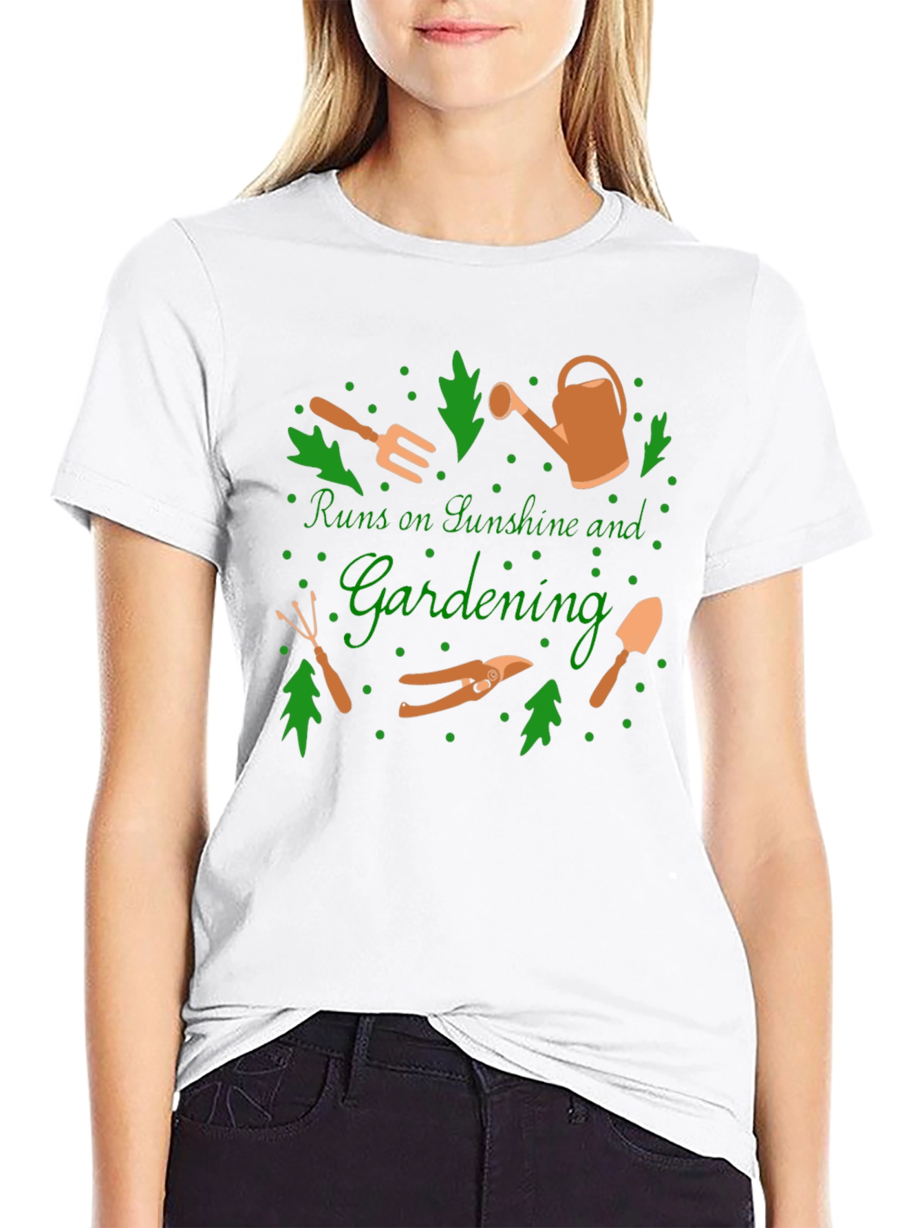 Gardening Lover T-Shirt: Runs on Sunshine and Gardening