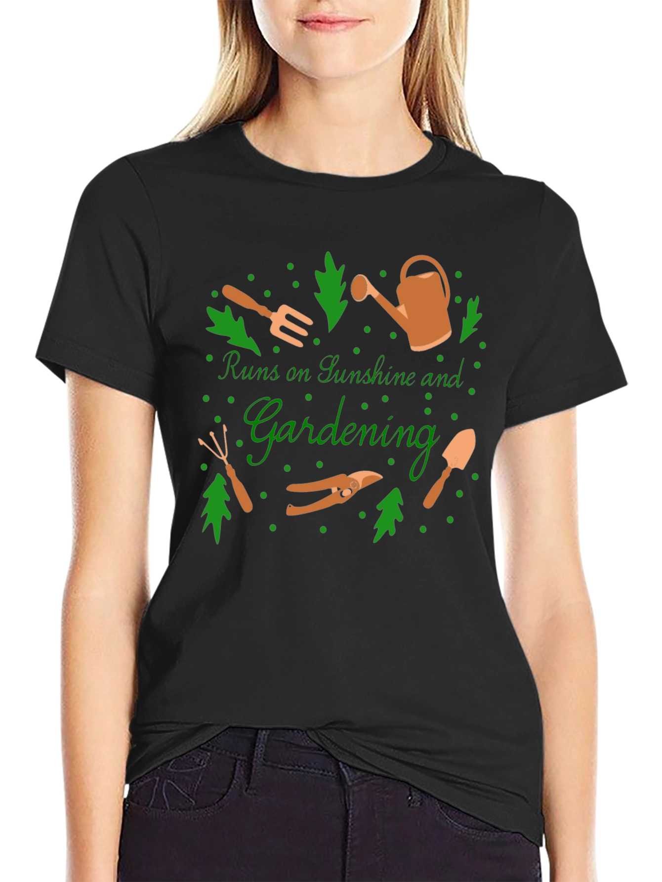 Gardening Lover T-Shirt: Runs on Sunshine and Gardening