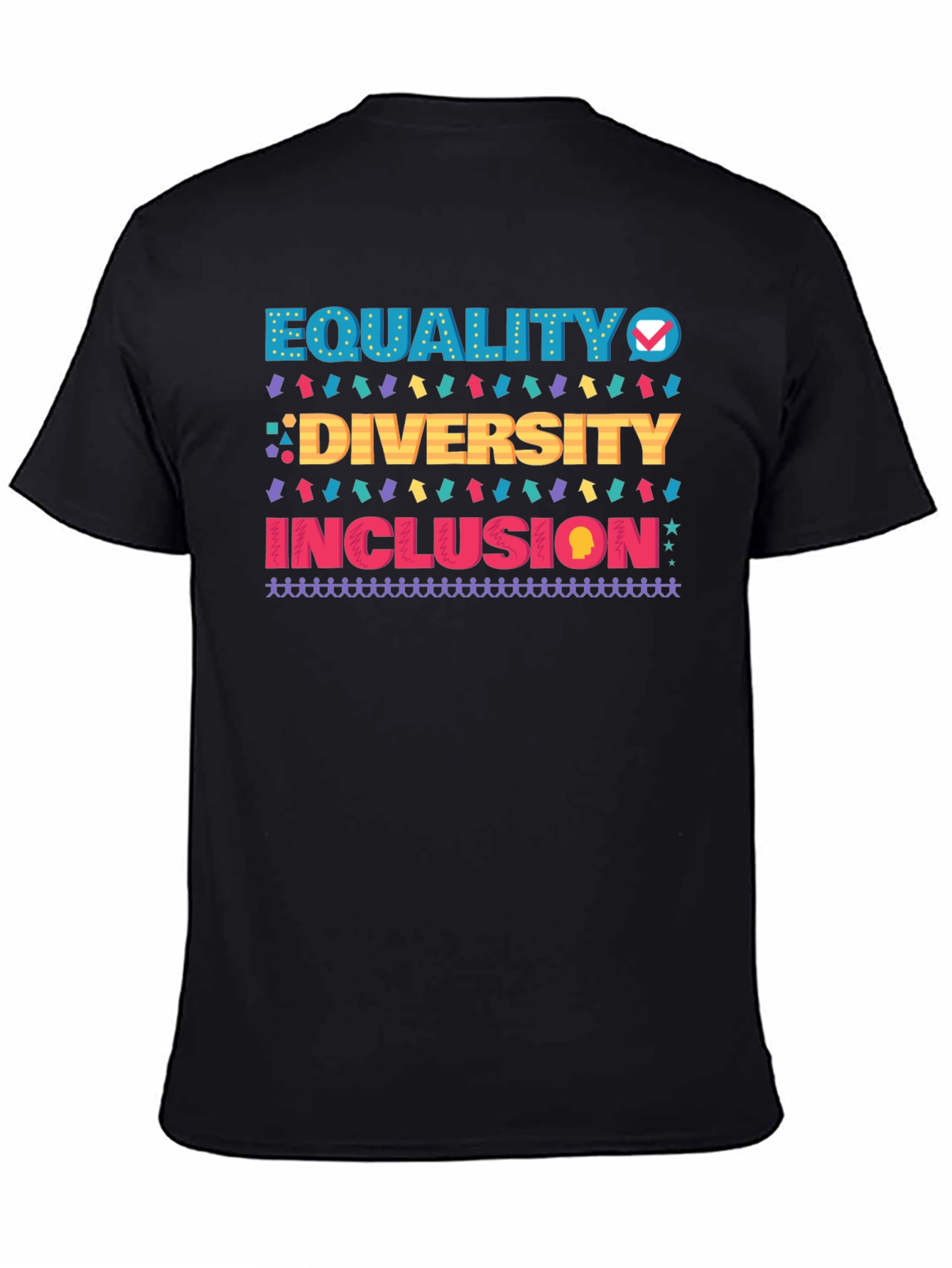Equality Diversity Inclusion Black T-Shirt