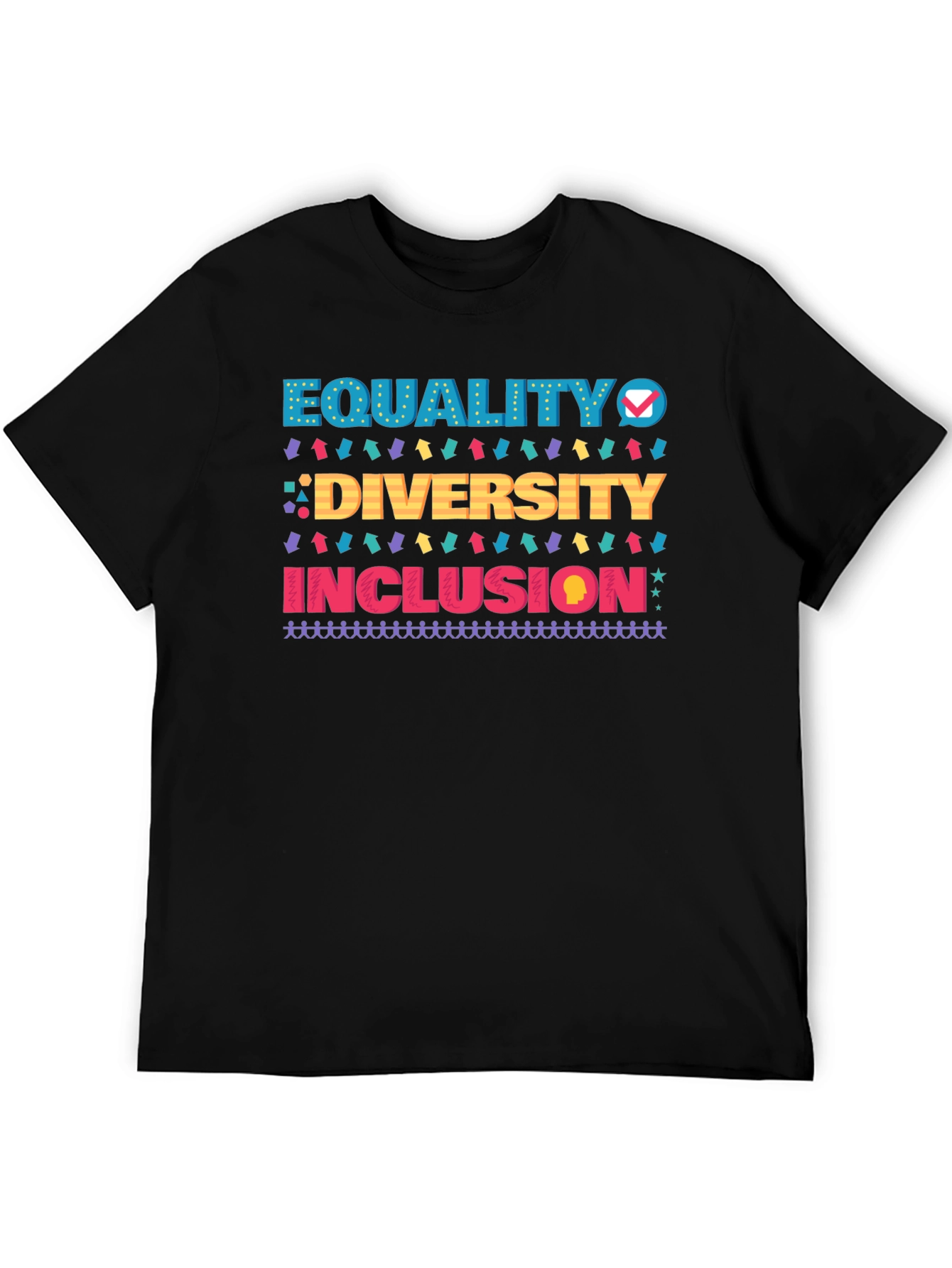 Equality Diversity Inclusion Black T-Shirt