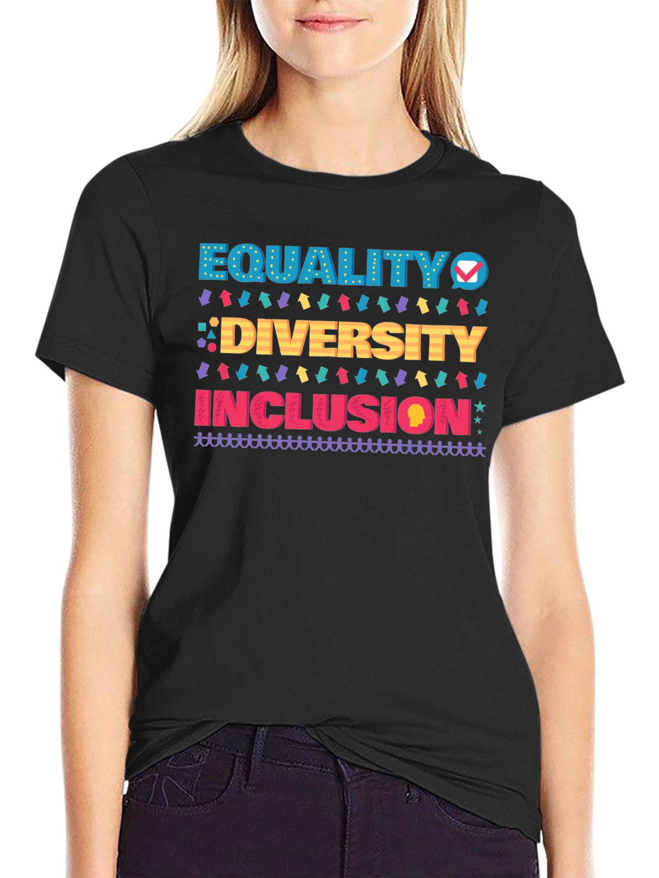 Equality Diversity Inclusion Black T-Shirt