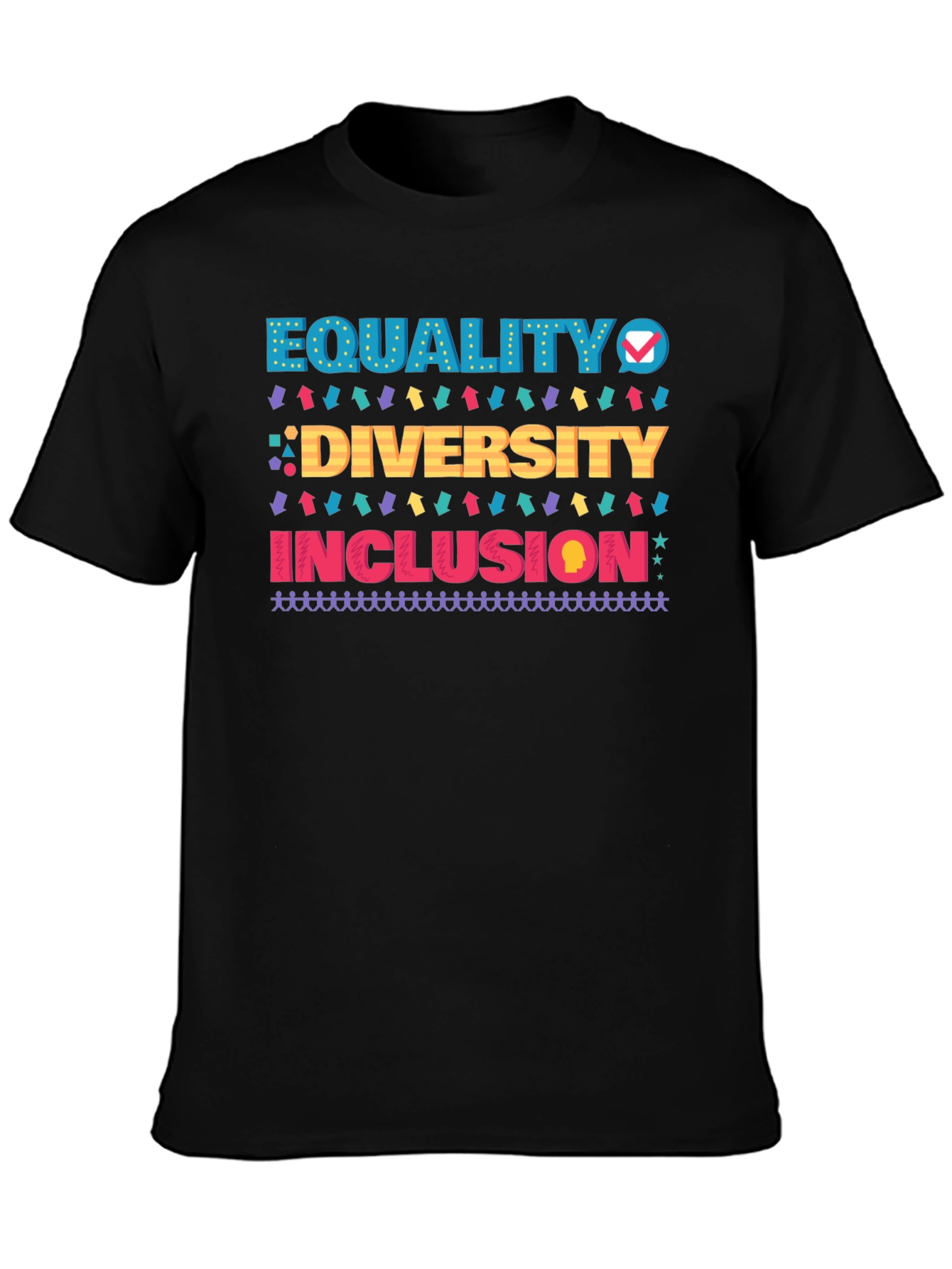 Equality Diversity Inclusion Black T-Shirt
