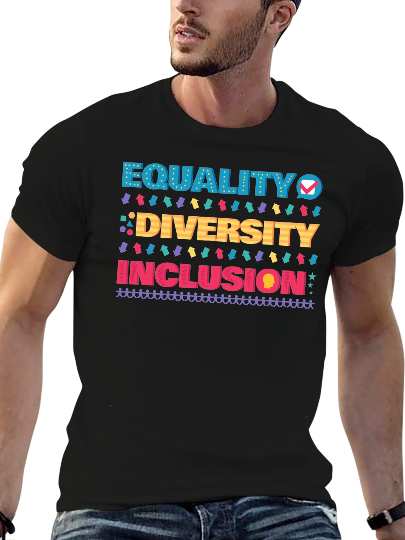 Equality Diversity Inclusion Black T-Shirt