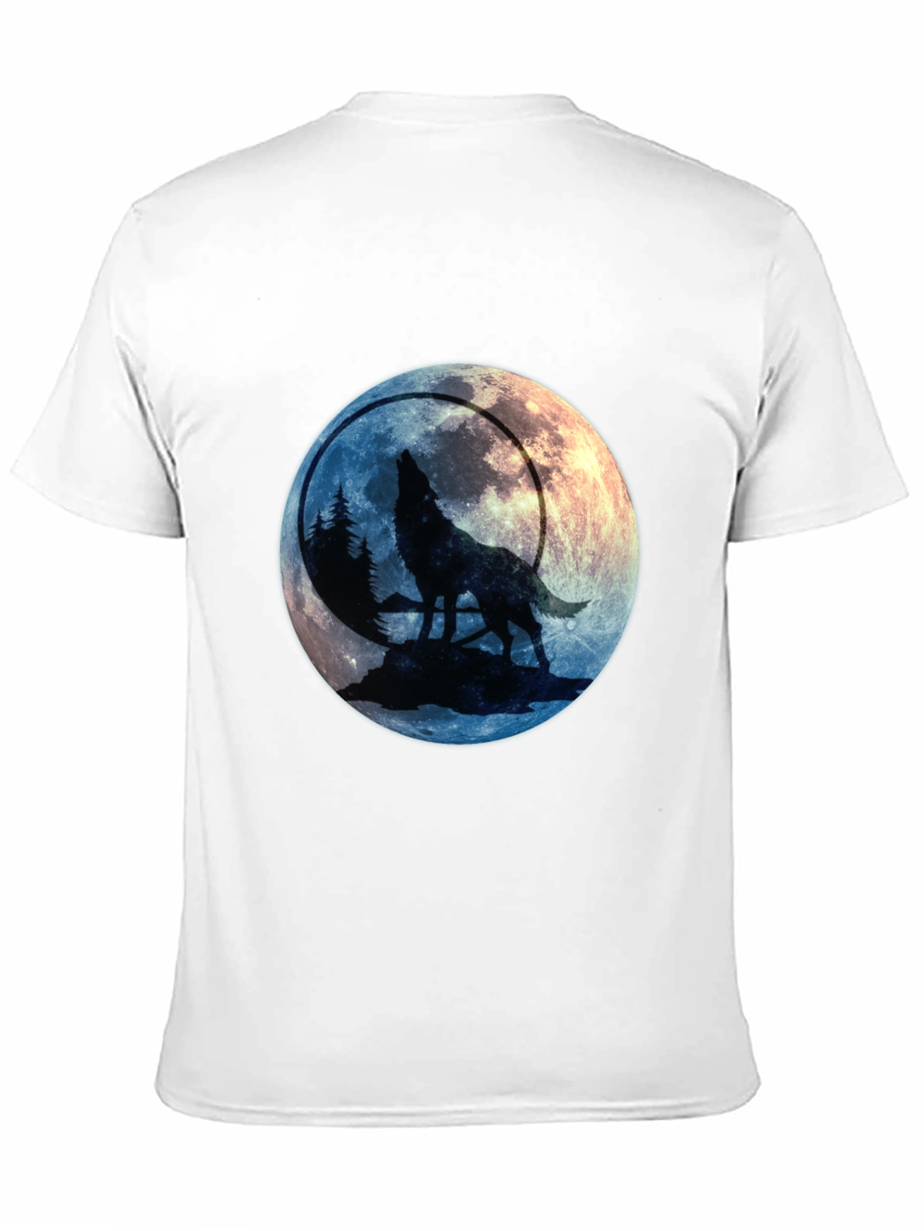 Wolf Howling at Moon Graphic Tee