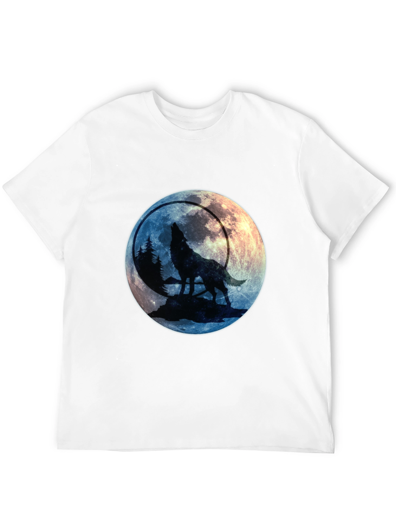 Wolf Howling at Moon Graphic Tee