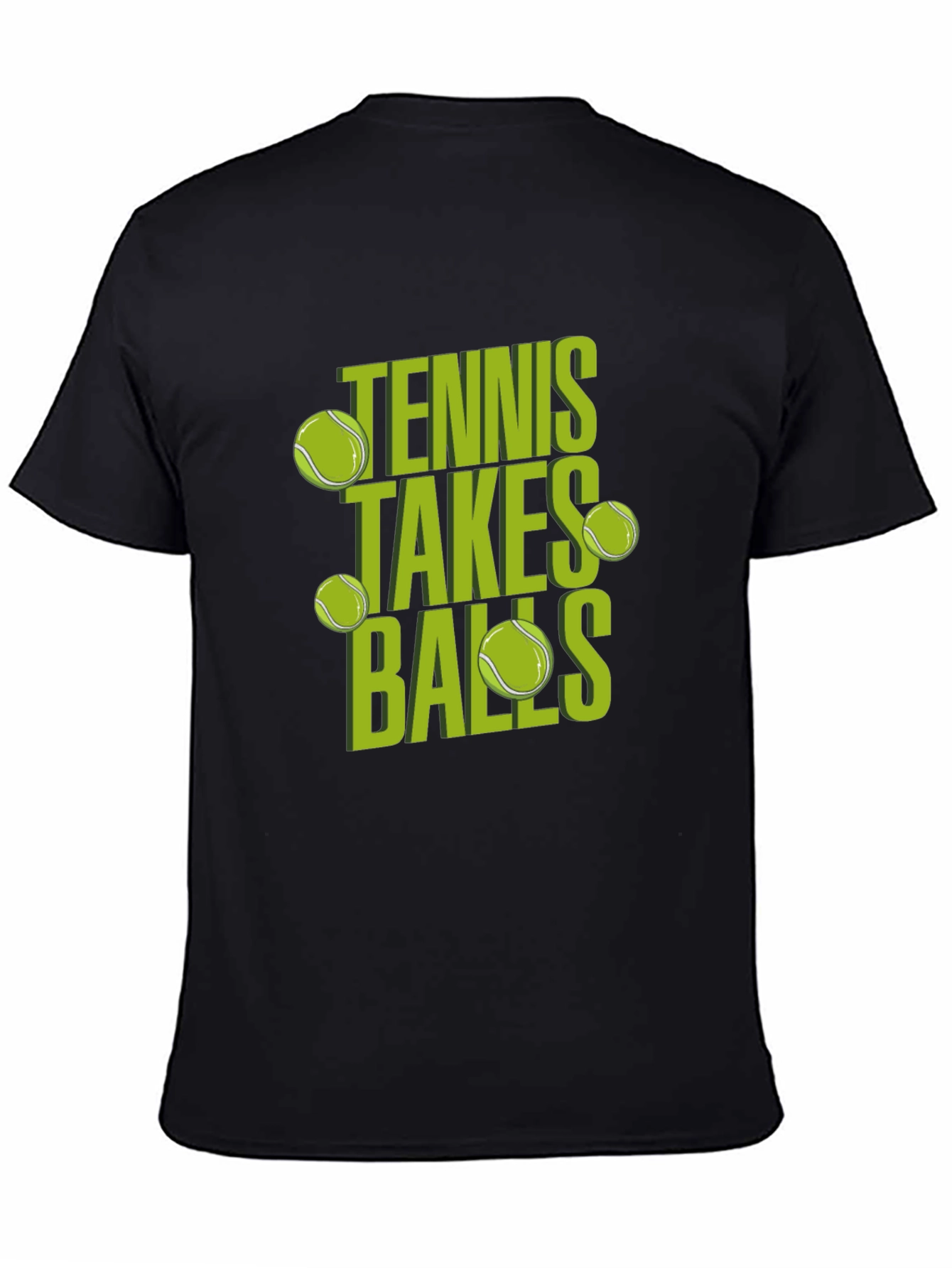 Tennis Takes Balls Graphic Tee - Funny Tennis Shirt