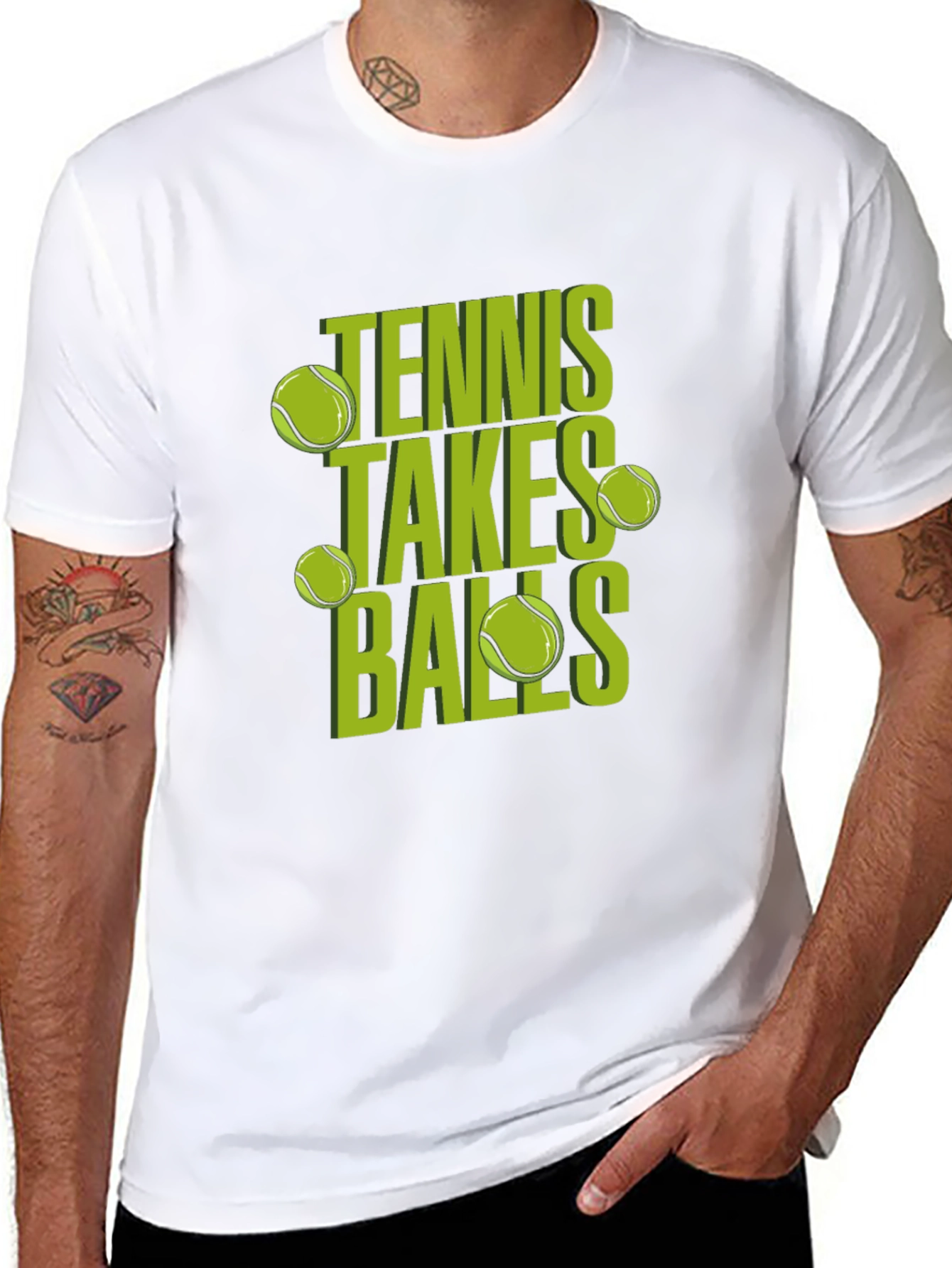 Tennis Takes Balls Graphic Tee - Funny Tennis Shirt