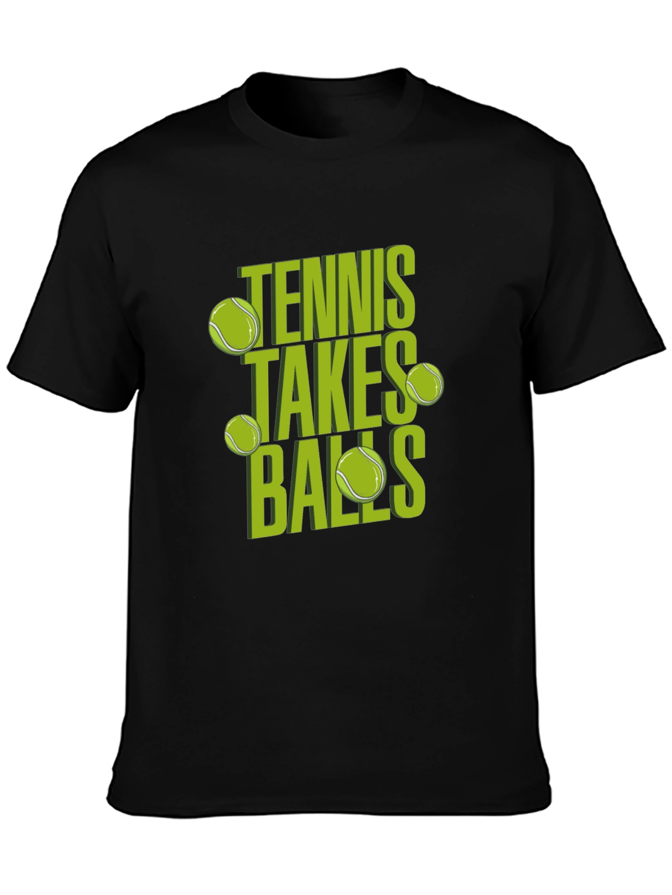 Tennis Takes Balls Graphic Tee - Funny Tennis Shirt
