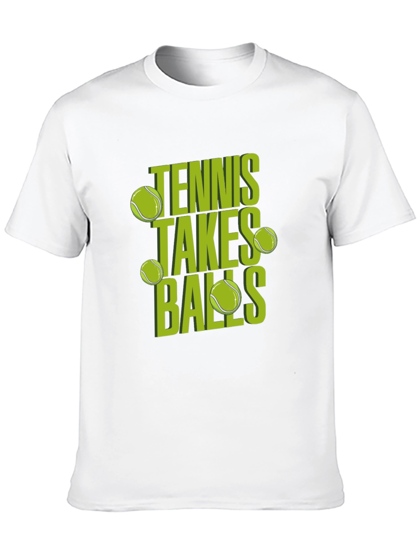 Tennis Takes Balls Graphic Tee - Funny Tennis Shirt