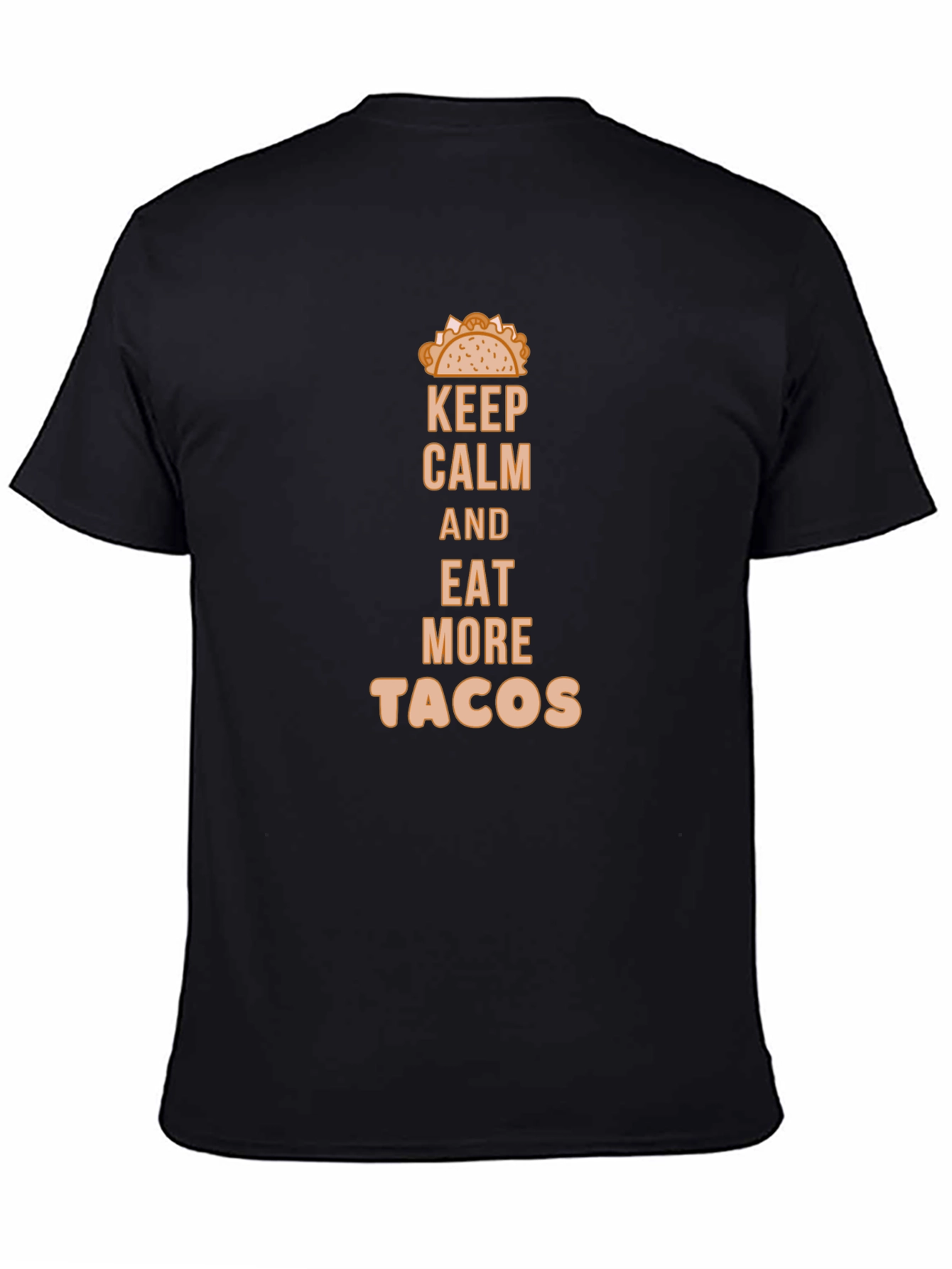 Keep Calm Eat Tacos Black Graphic Tee