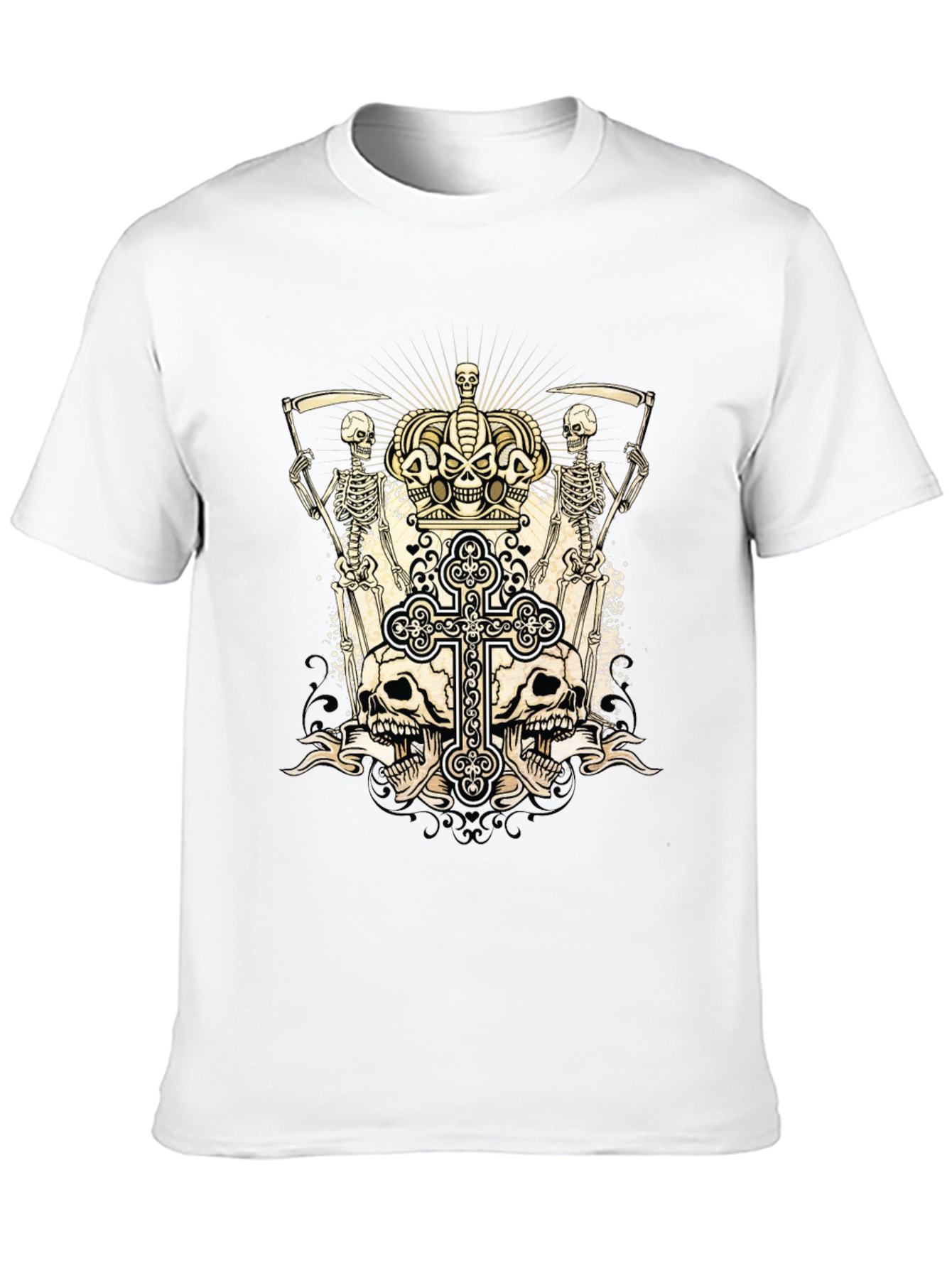 Skull & Reaper Graphic Tee - Black