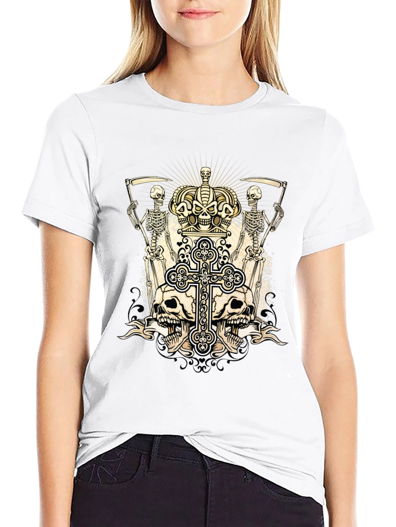 Skull & Reaper Graphic Tee - Black