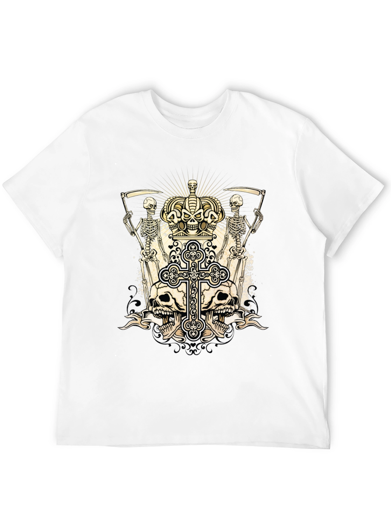 Skull & Reaper Graphic Tee - Black