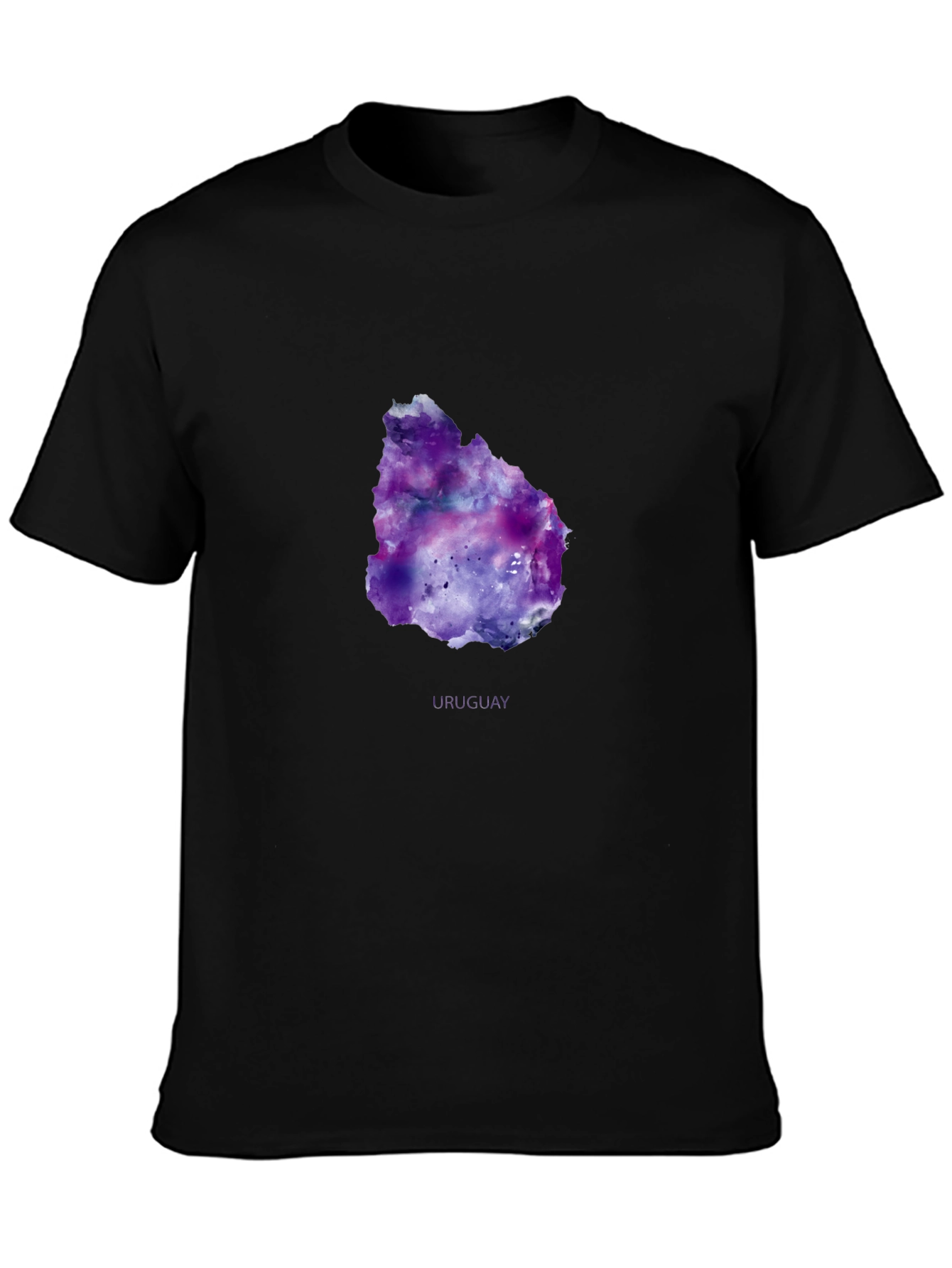 Uruguay Galaxy Map T-Shirt - Black