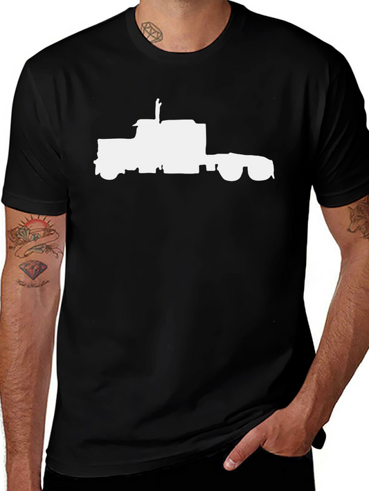Truck Silhouette Tee - Classic Black Trucker Shirt
