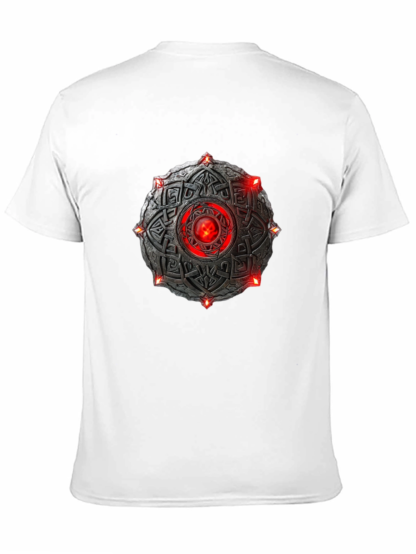 Celtic Shield T-Shirt - Red Stone Black Tee