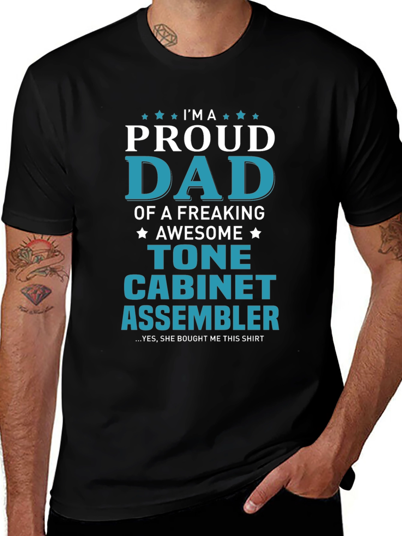 Proud Dad Tone Cabinet Assembler Graphic T-Shirt