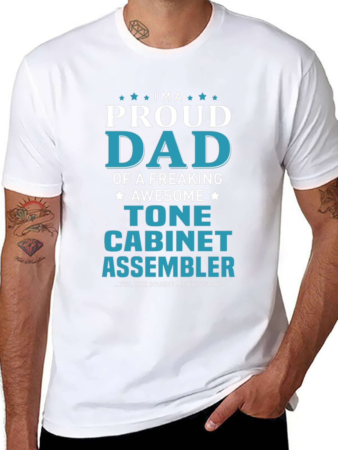Proud Dad Tone Cabinet Assembler Graphic T-Shirt