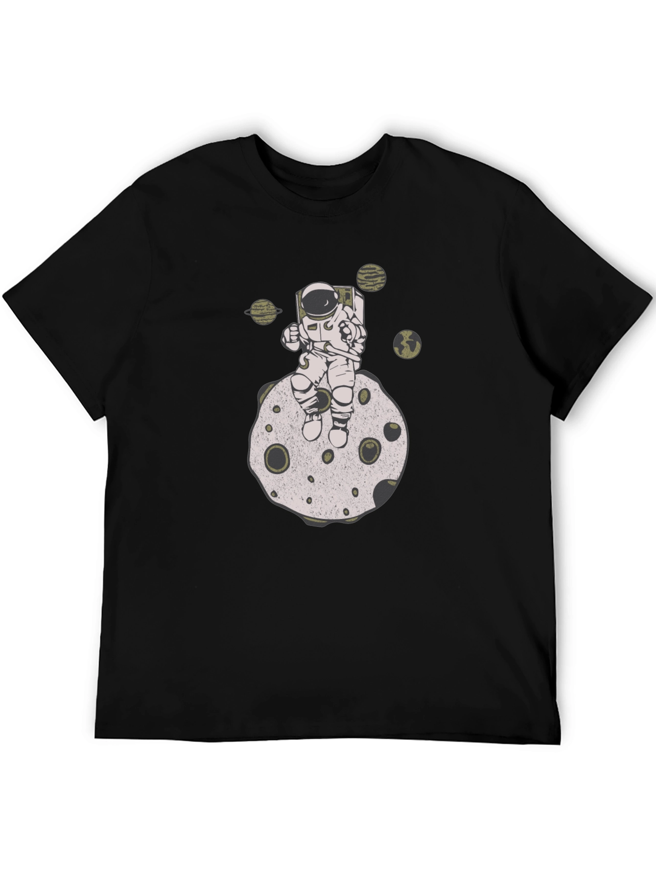 Astronaut on Moon Graphic T-Shirt - Relaxed Fit