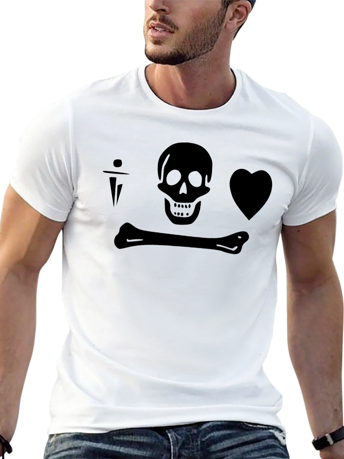 Skull & Crossbones Heart Tee - Pirate Inspired