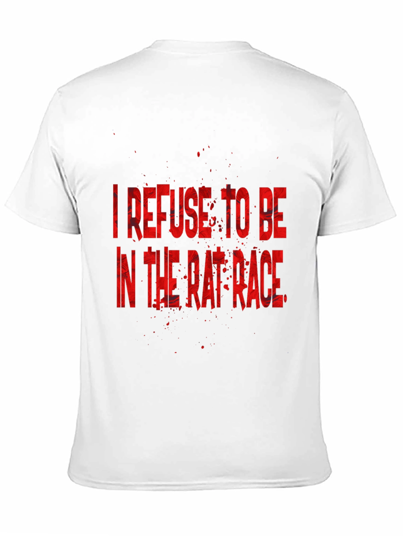 Refuse Rat Race Graphic Tee - Black Cotton T-Shirt