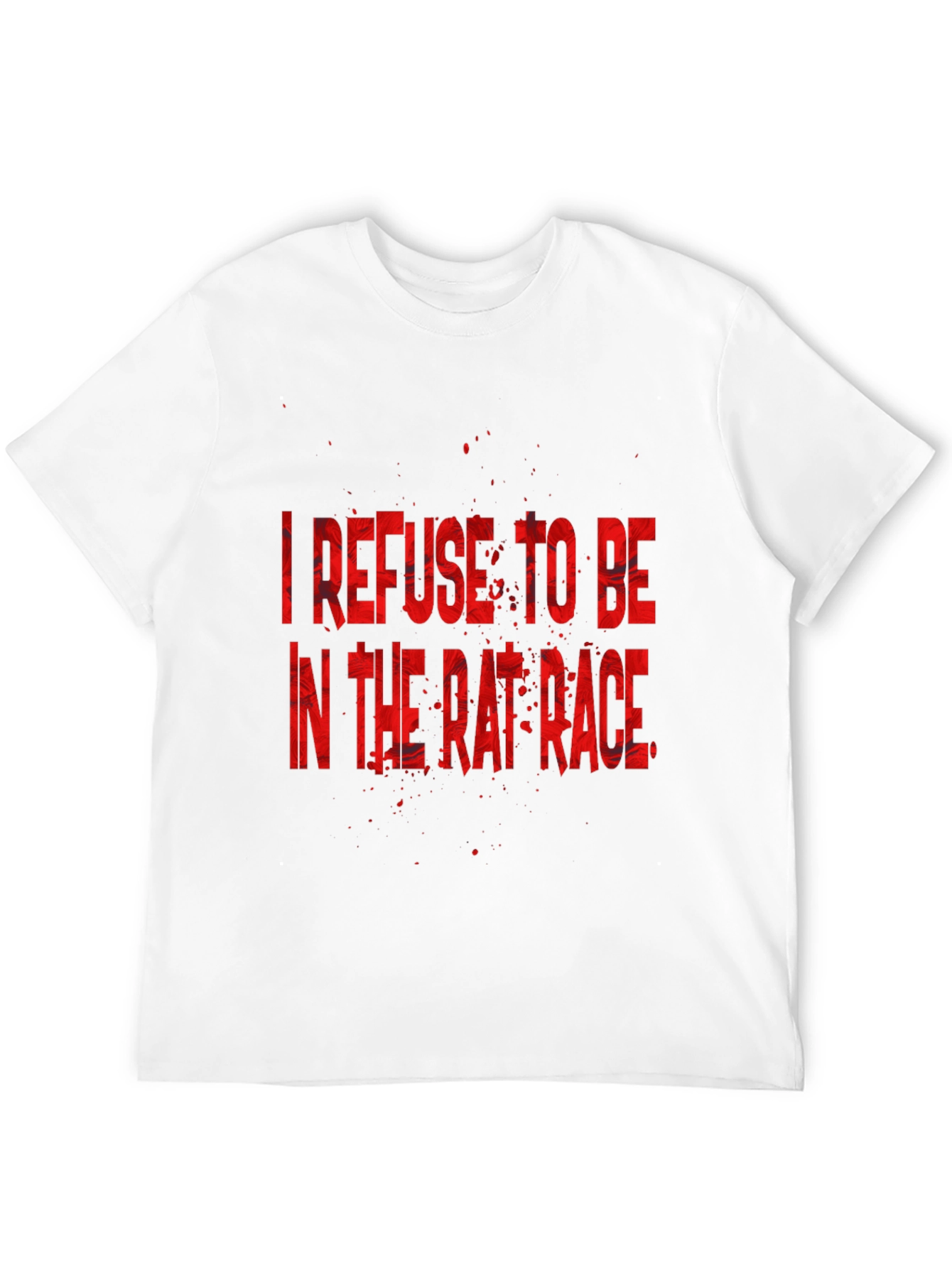 Refuse Rat Race Graphic Tee - Black Cotton T-Shirt