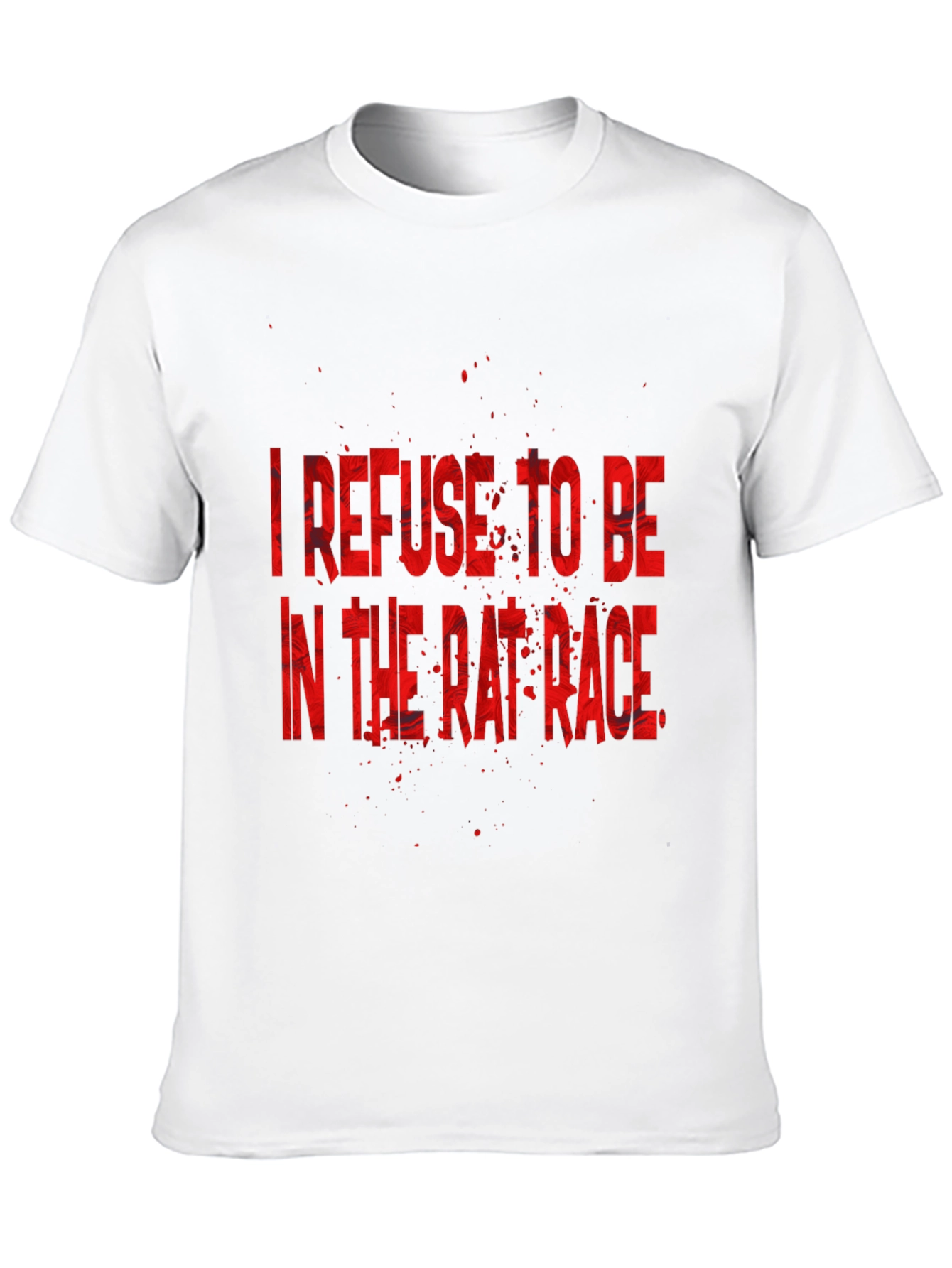 Refuse Rat Race Graphic Tee - Black Cotton T-Shirt