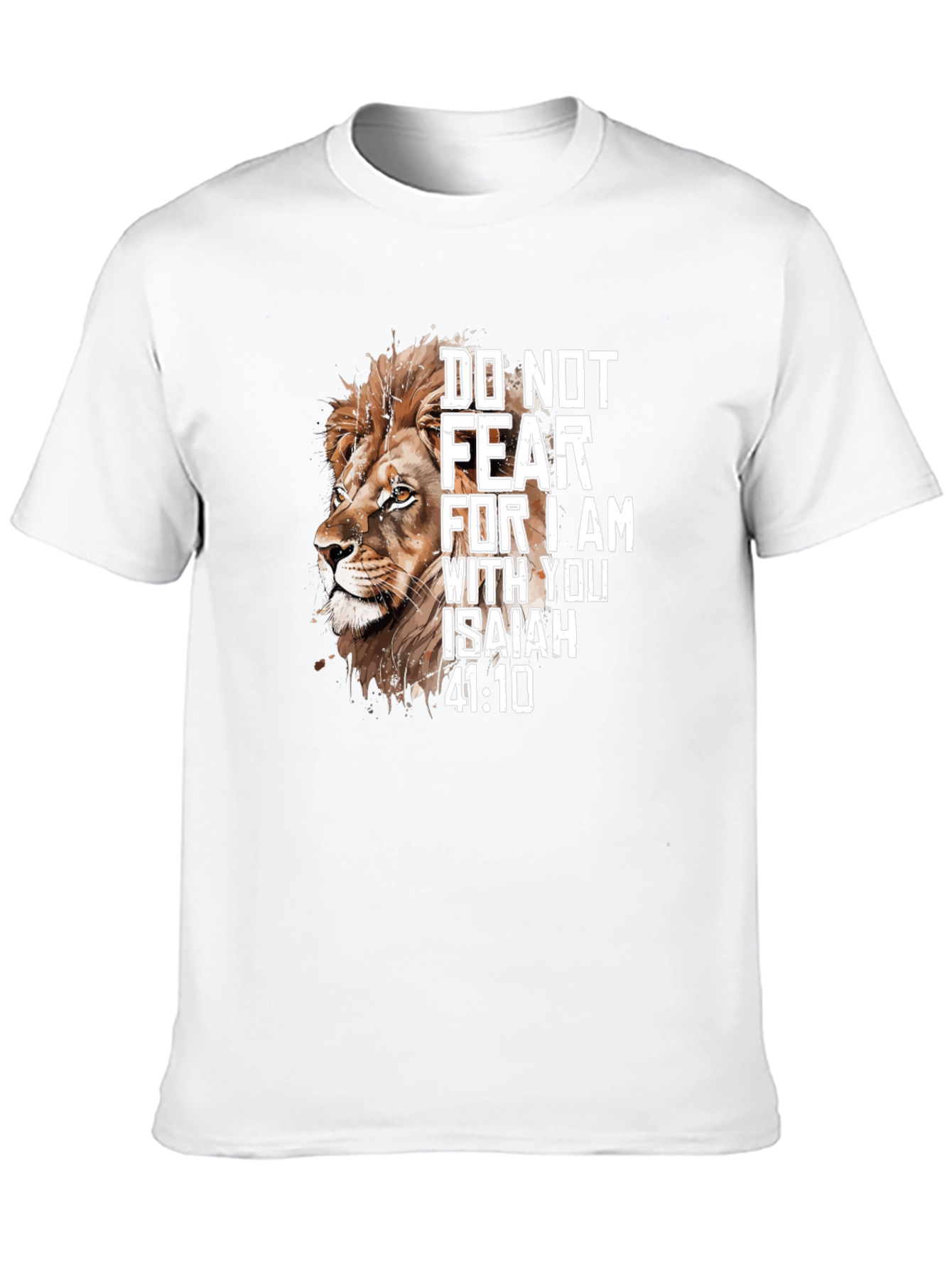Lion Isaiah 41:10 Christian T-Shirt
