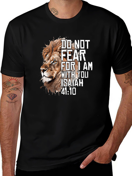 Lion Isaiah 41:10 Christian T-Shirt