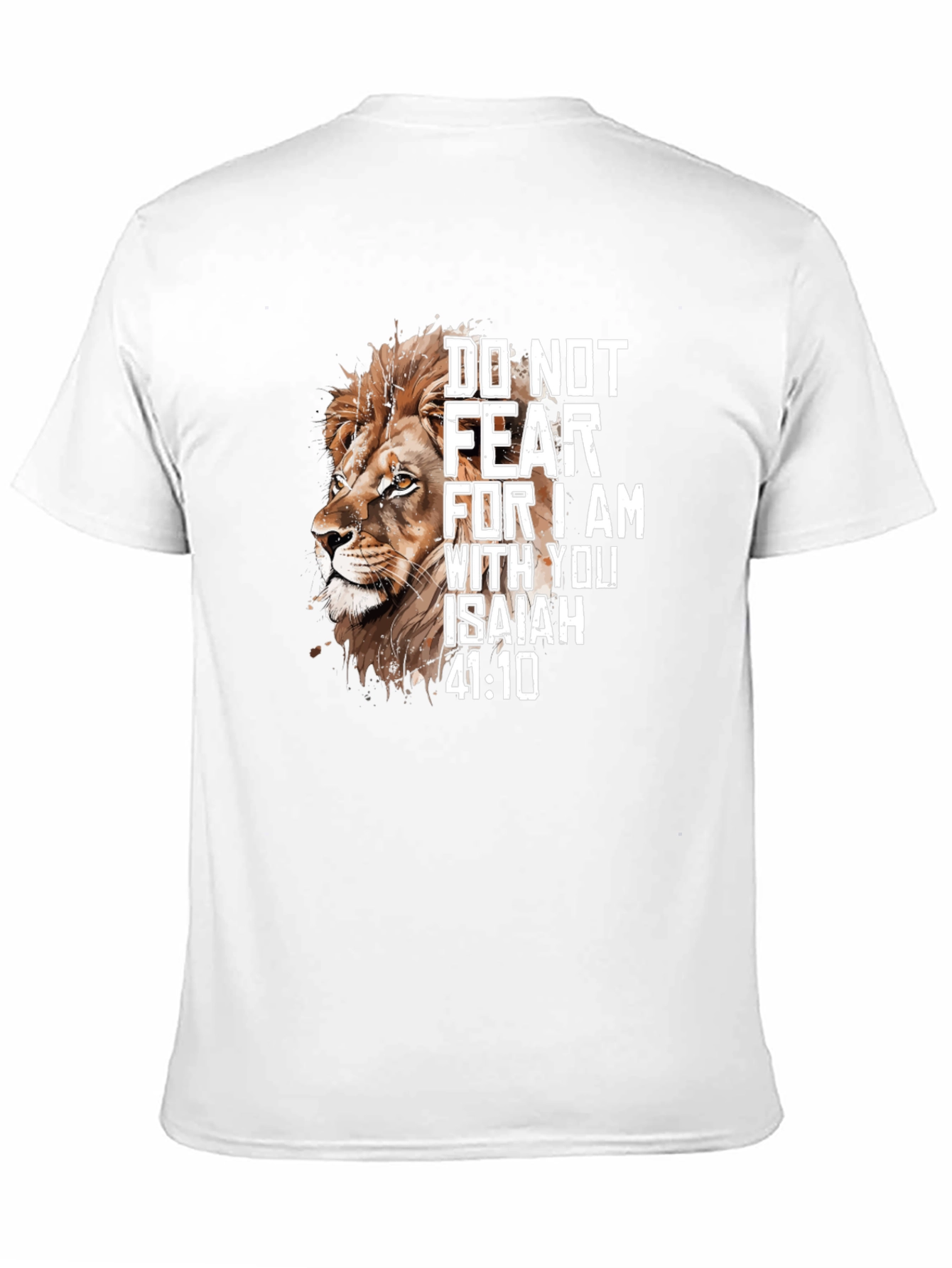 Lion Isaiah 41:10 Christian T-Shirt