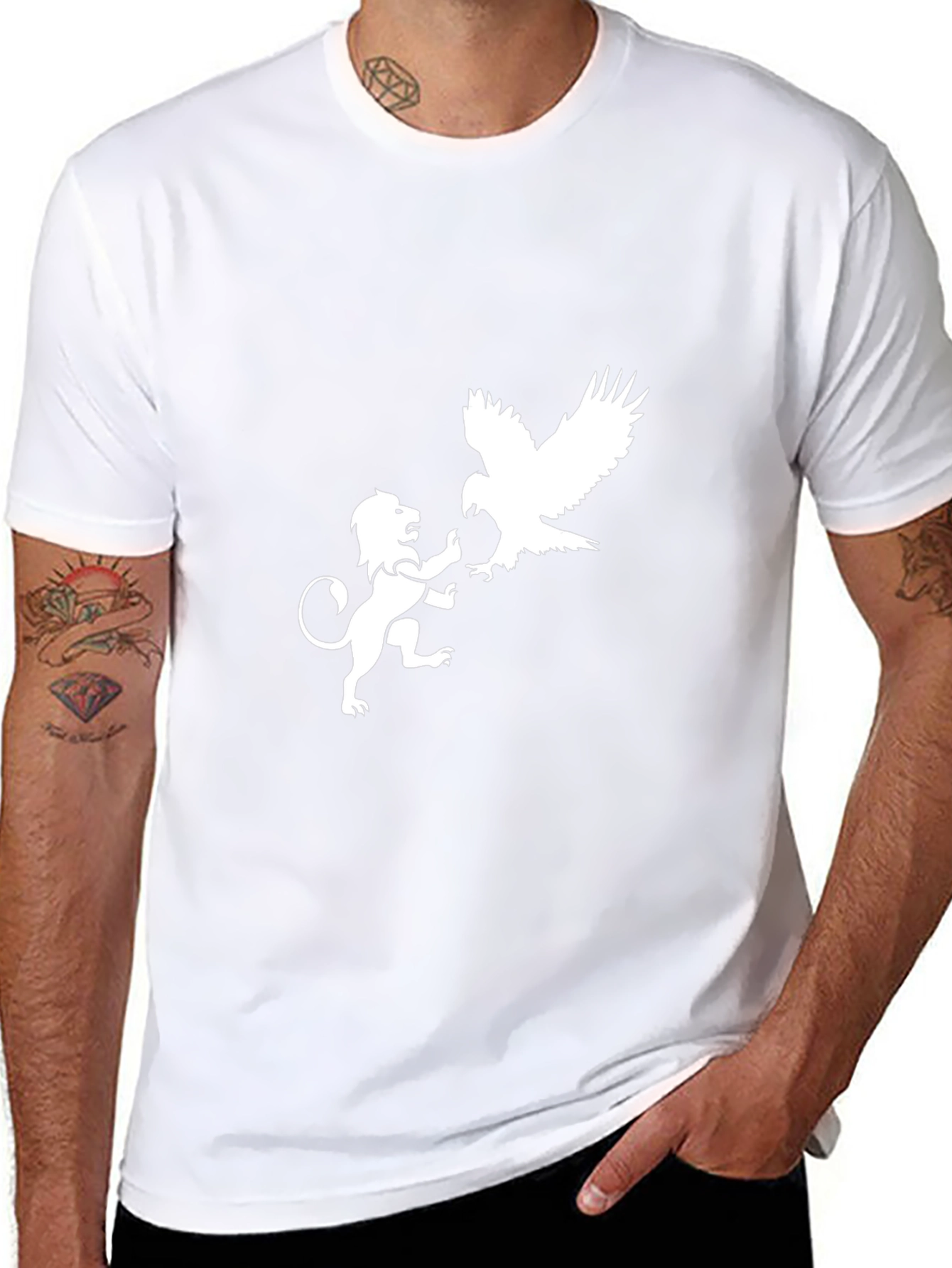 Lion vs Eagle Graphic T-Shirt