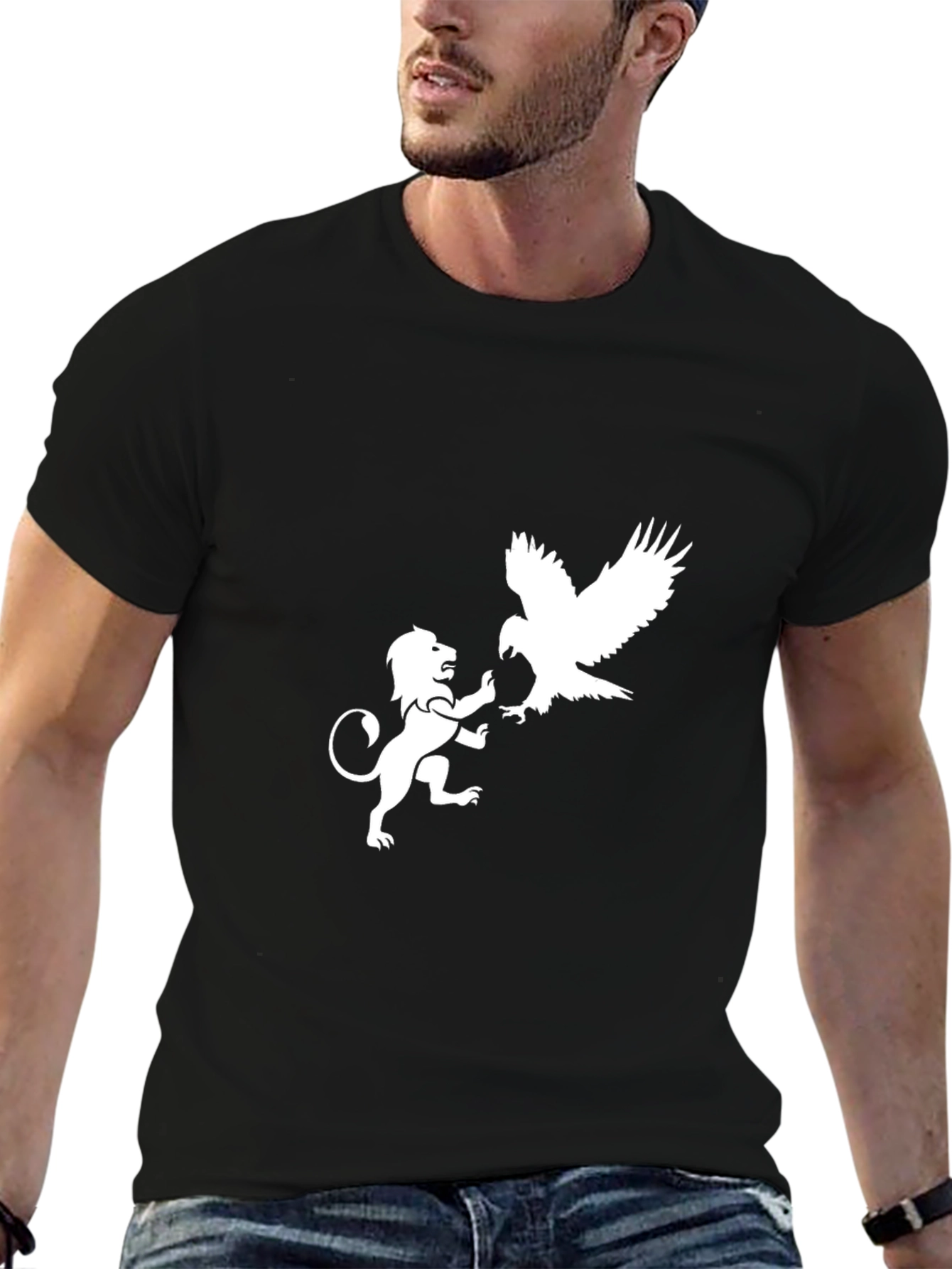 Lion vs Eagle Graphic T-Shirt