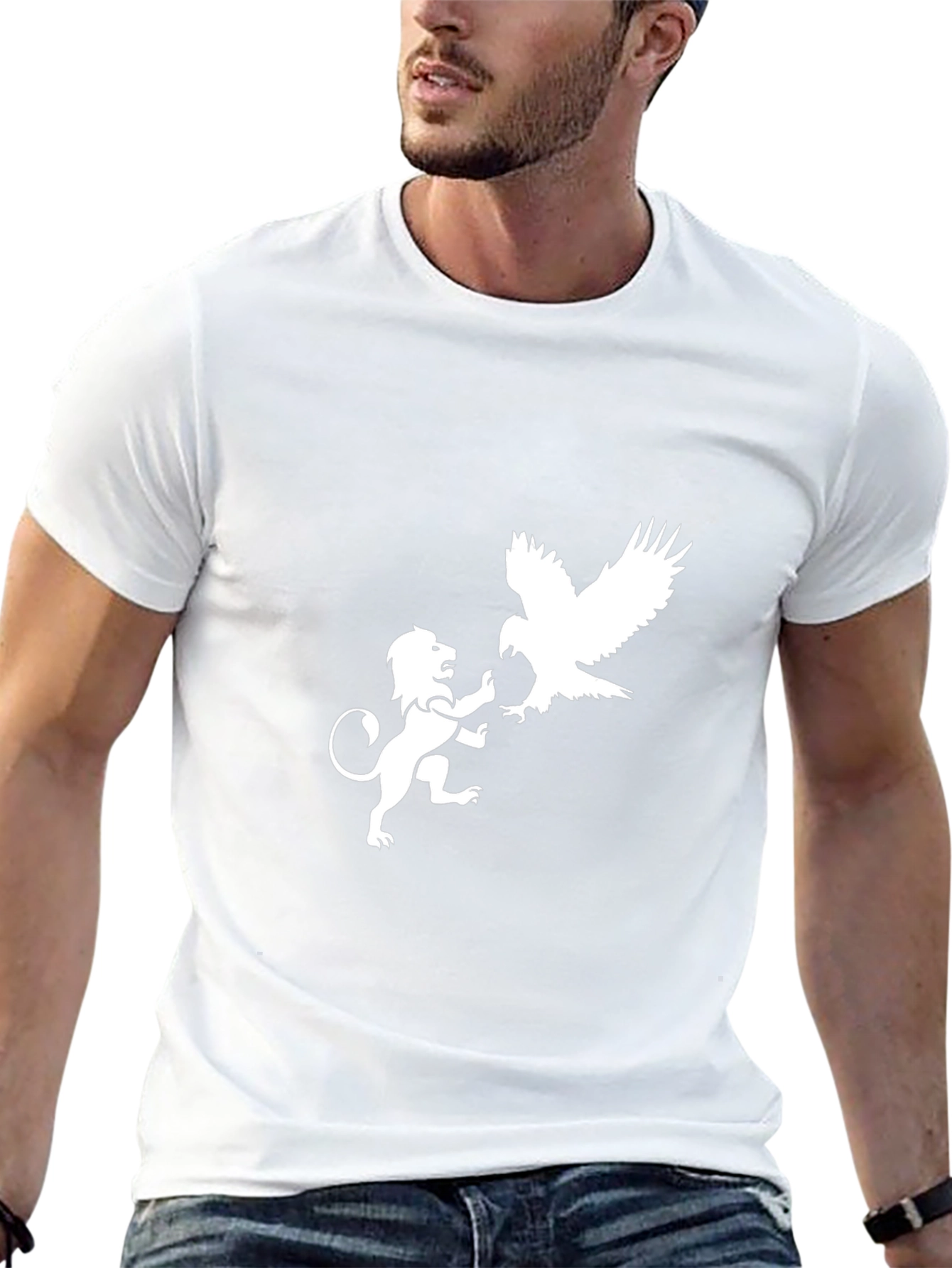 Lion vs Eagle Graphic T-Shirt