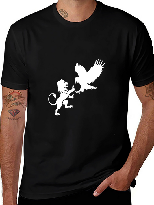 Lion vs Eagle Graphic T-Shirt