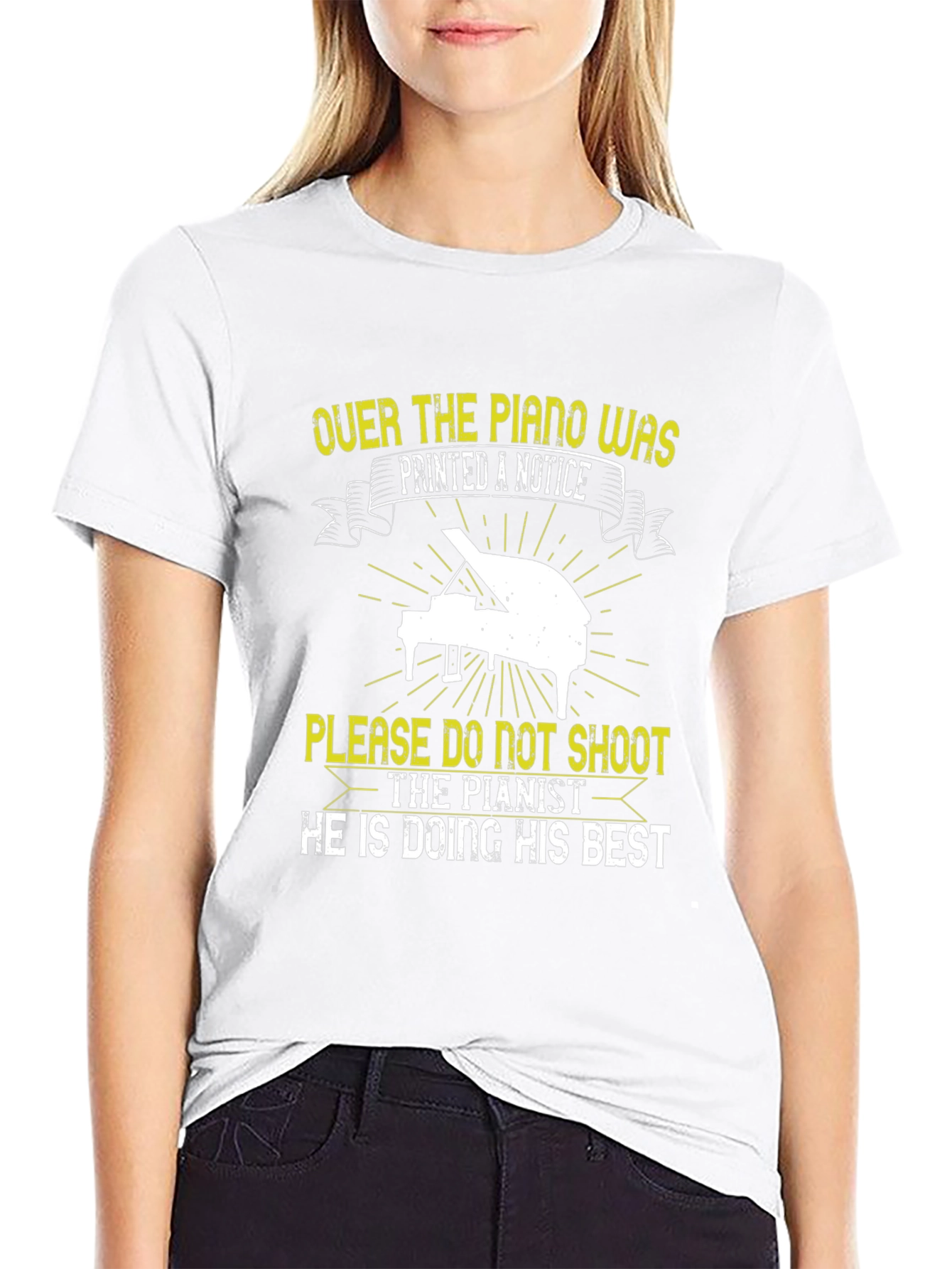 Funny Piano T-Shirt: Please Dont Shoot The Pianist