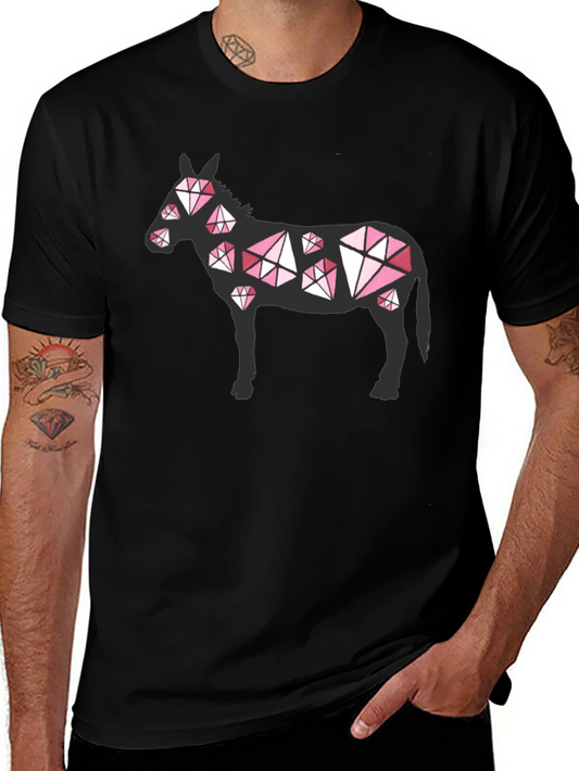 Diamond Donkey Graphic T-Shirt - Funky Mens Tee