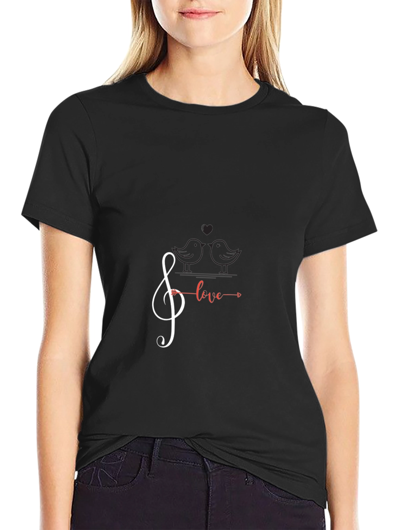 Musical Love Graphic Tee - Black