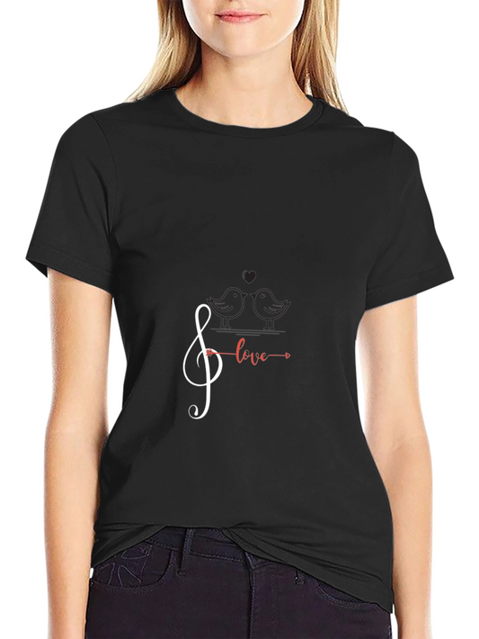 Musical Love Graphic Tee - Black