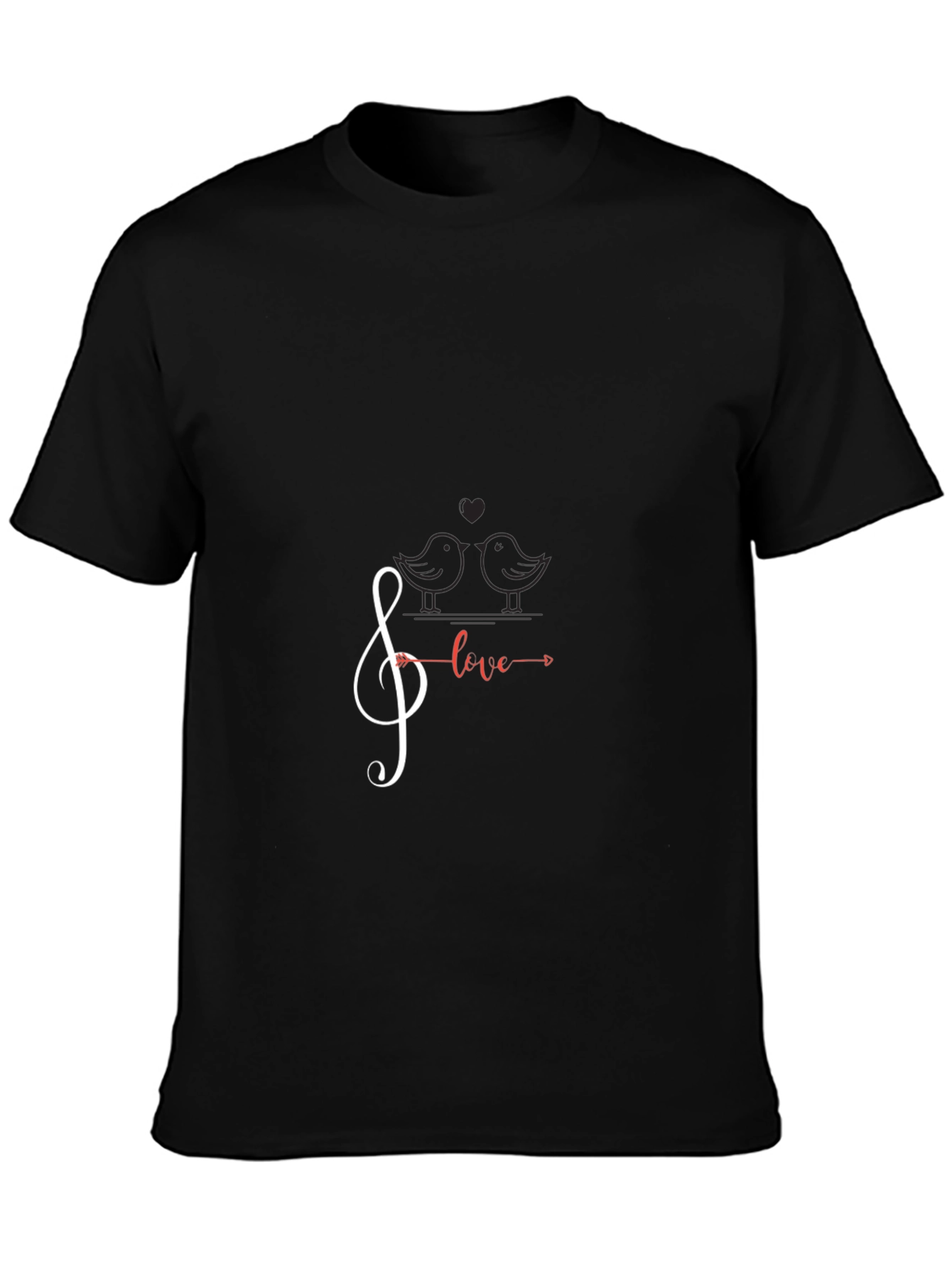 Musical Love Graphic Tee - Black