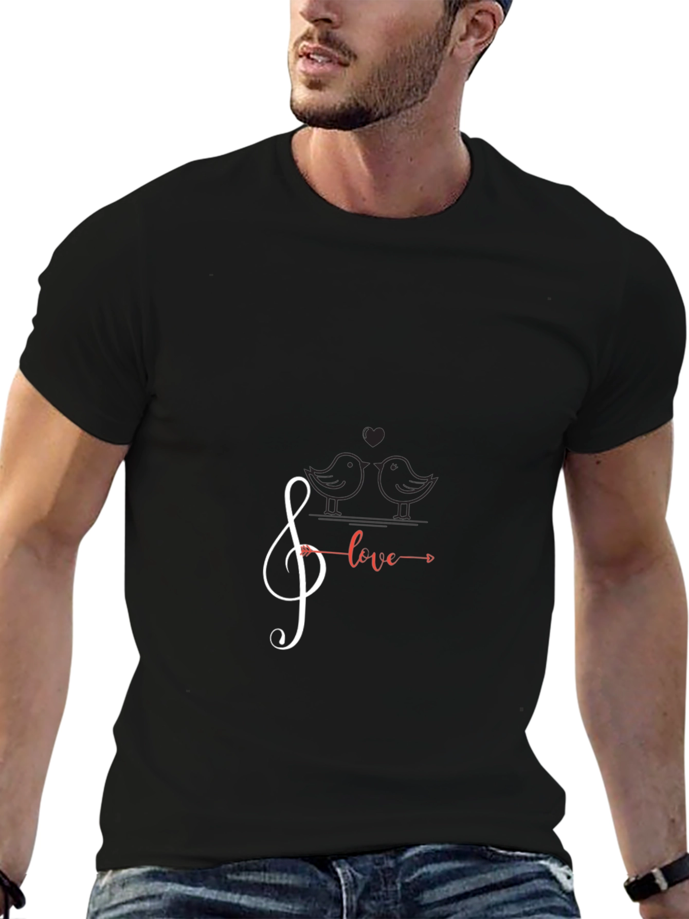 Musical Love Graphic Tee - Black